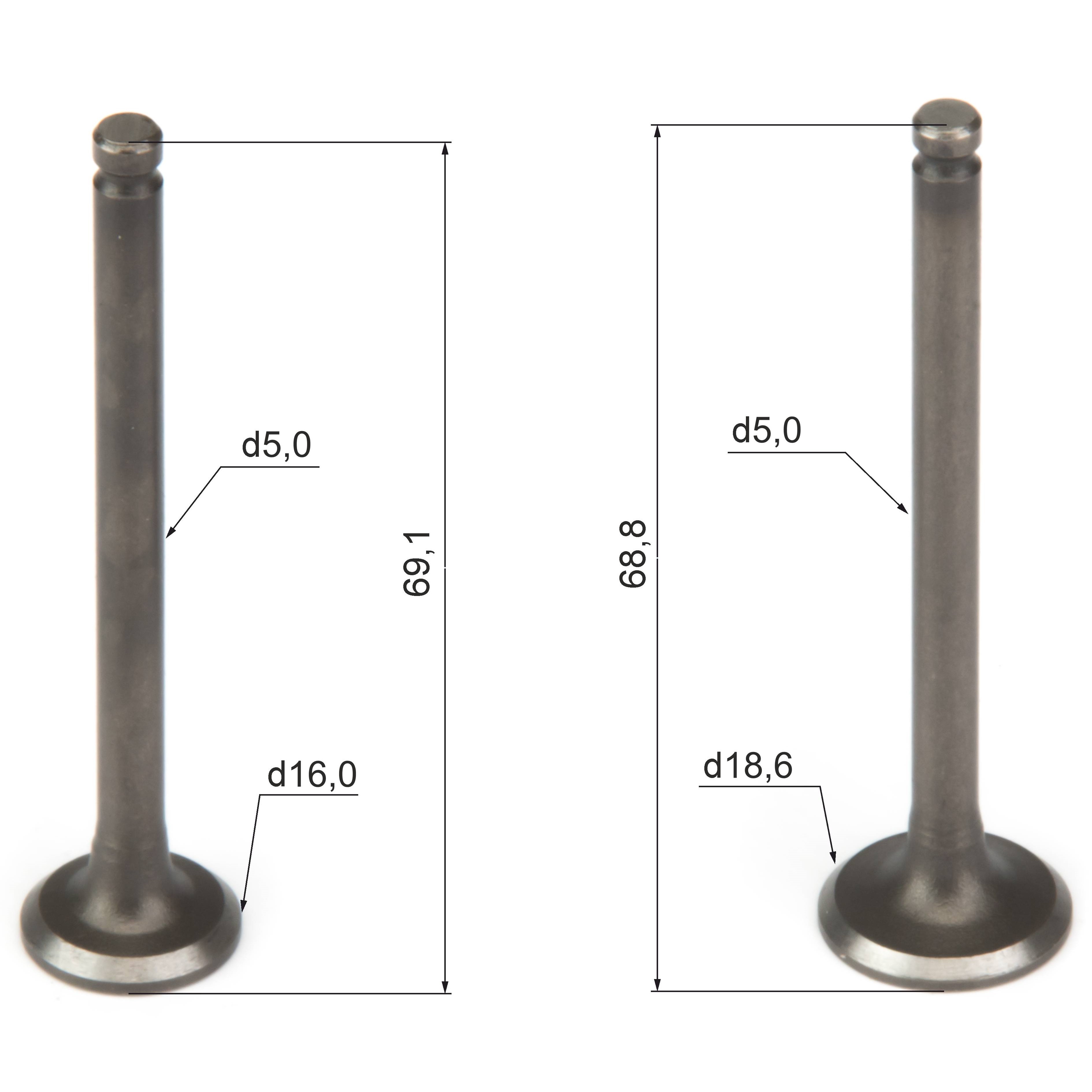 Клапаны 139QMB 50/80см3 (компл. 2шт)