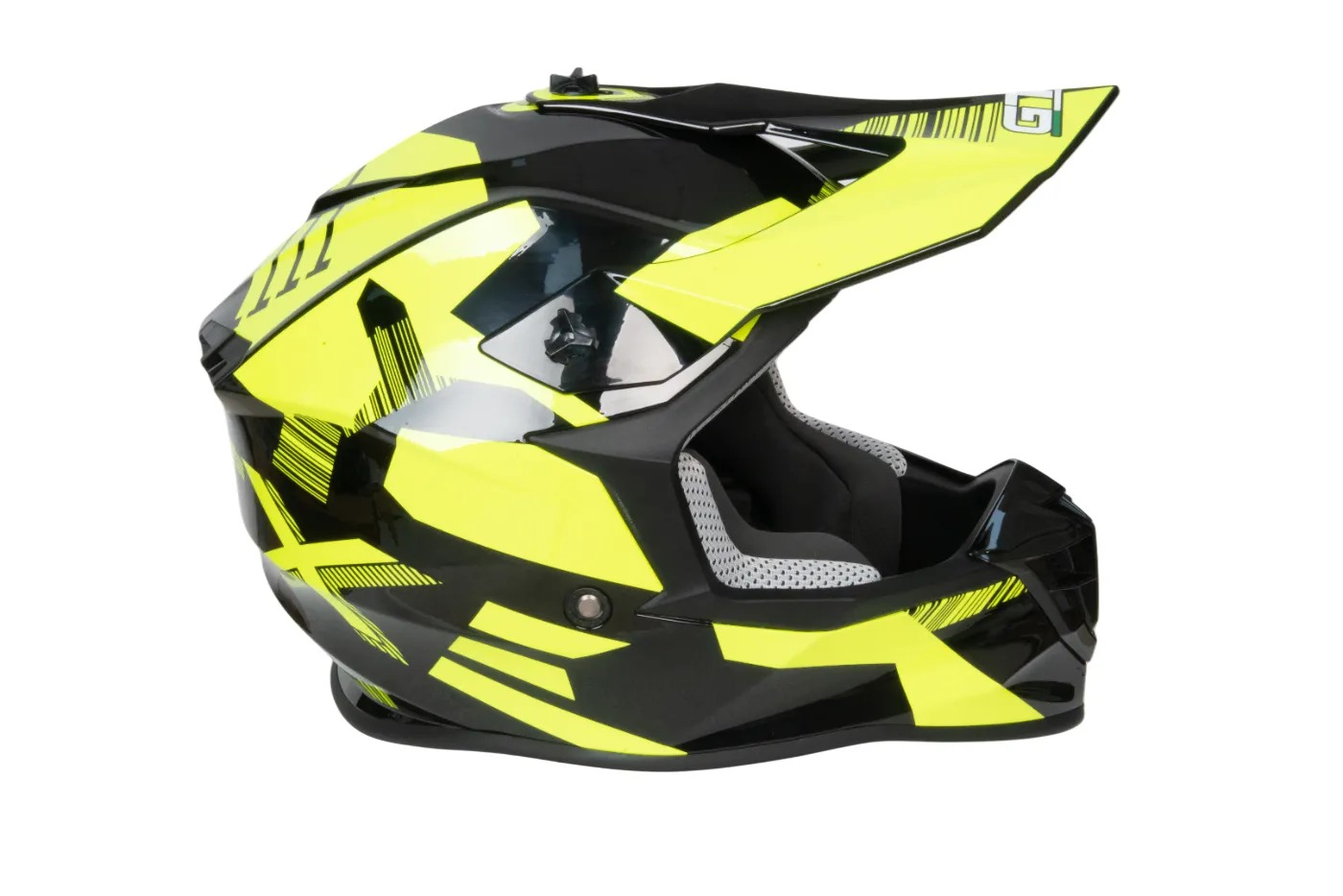 Шлем мото кроссовый GTX 633 №6 (S) BLACK/FLUO YELLOW