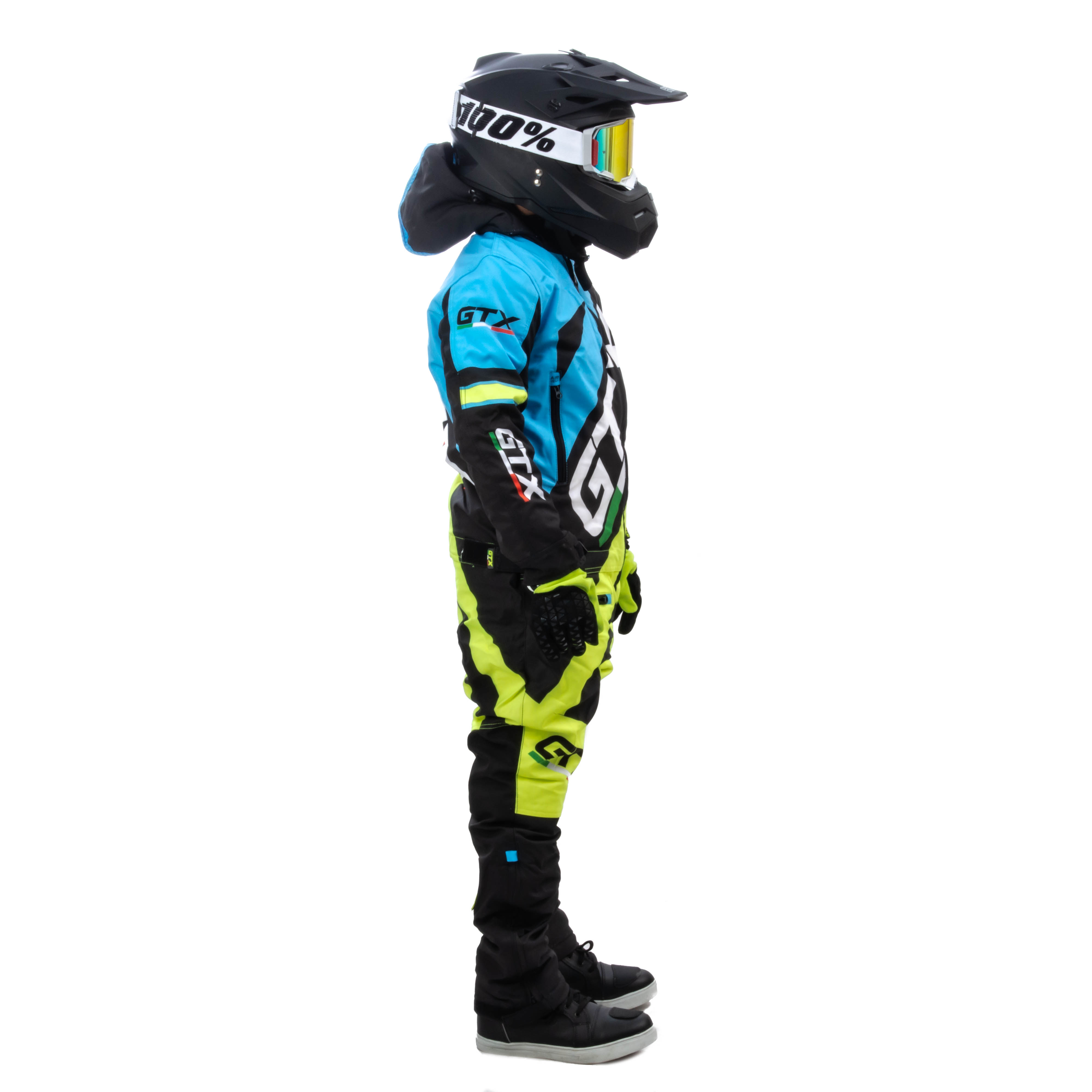 Комбинезон для снегохода (детский) GTX №6 blue-yellow (текстиль) (10Y)
