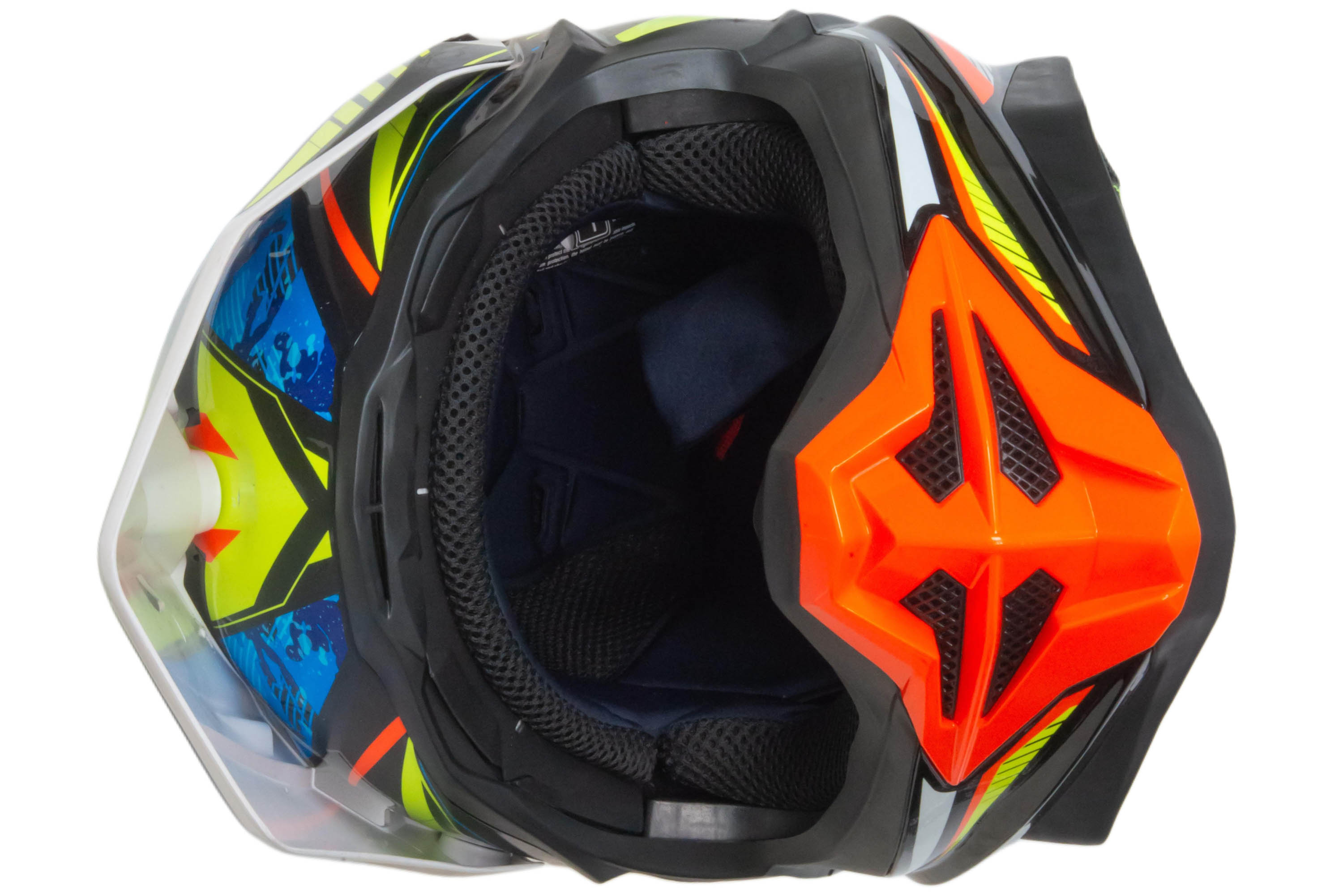 Шлем мото кроссовый HIZER J6803 №4 (S) BLACK/BLUE