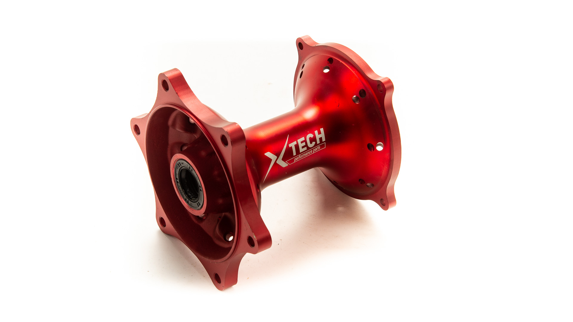Ступица задняя CNC (R18"/19" d=17mm) красная X-TECH (п/звезду 