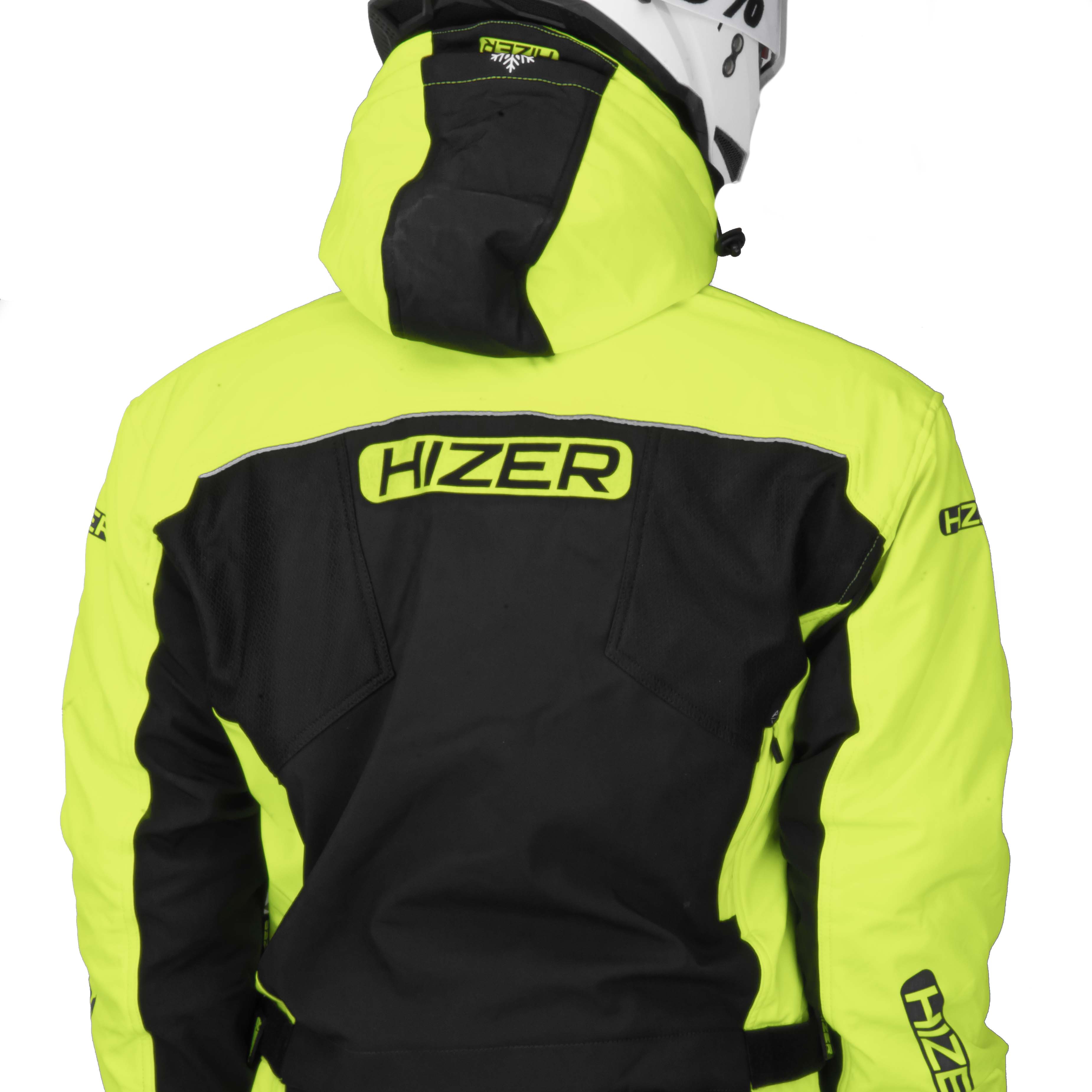 Комбинезон для снегохода HIZER №1 black-yellow (текстиль) (S)