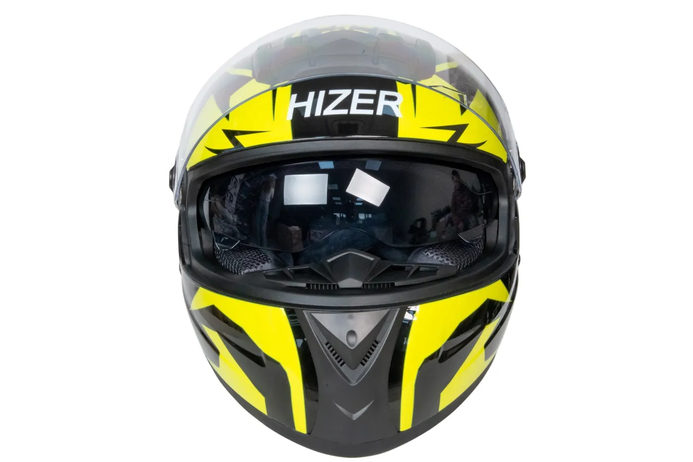 Шлем мото интеграл HIZER B561 №1 (L)  black/yellow