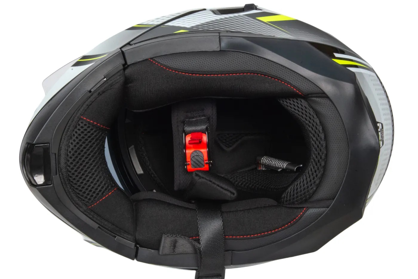 Шлем мото интеграл HIZER B5162 №3 (S)  black/lemon