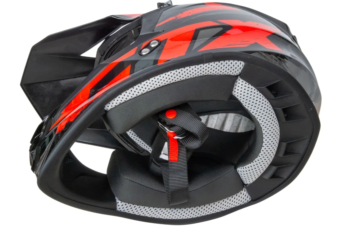Шлем мото кроссовый GTX 633 №10 (XL) BLACK/RED GREY
