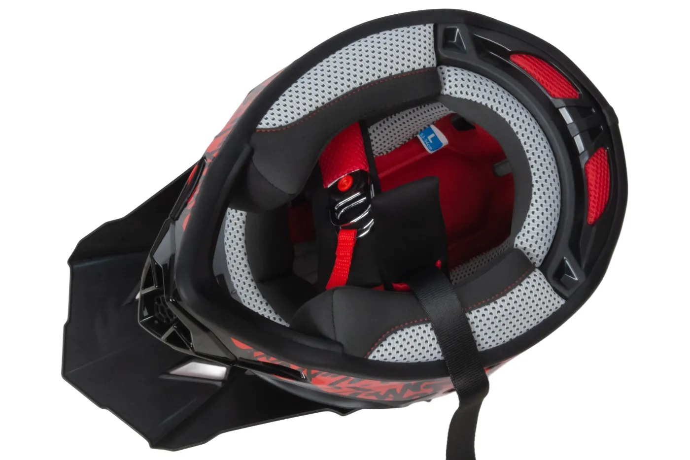 Шлем мото кроссовый GTX 632S №2 (S) BLACK / RED детский (49-50)