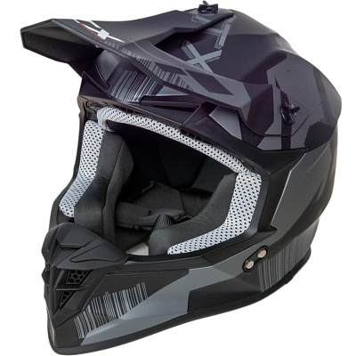 Шлем мото кроссовый GTX 633 №7 (M) BLACK/GREY