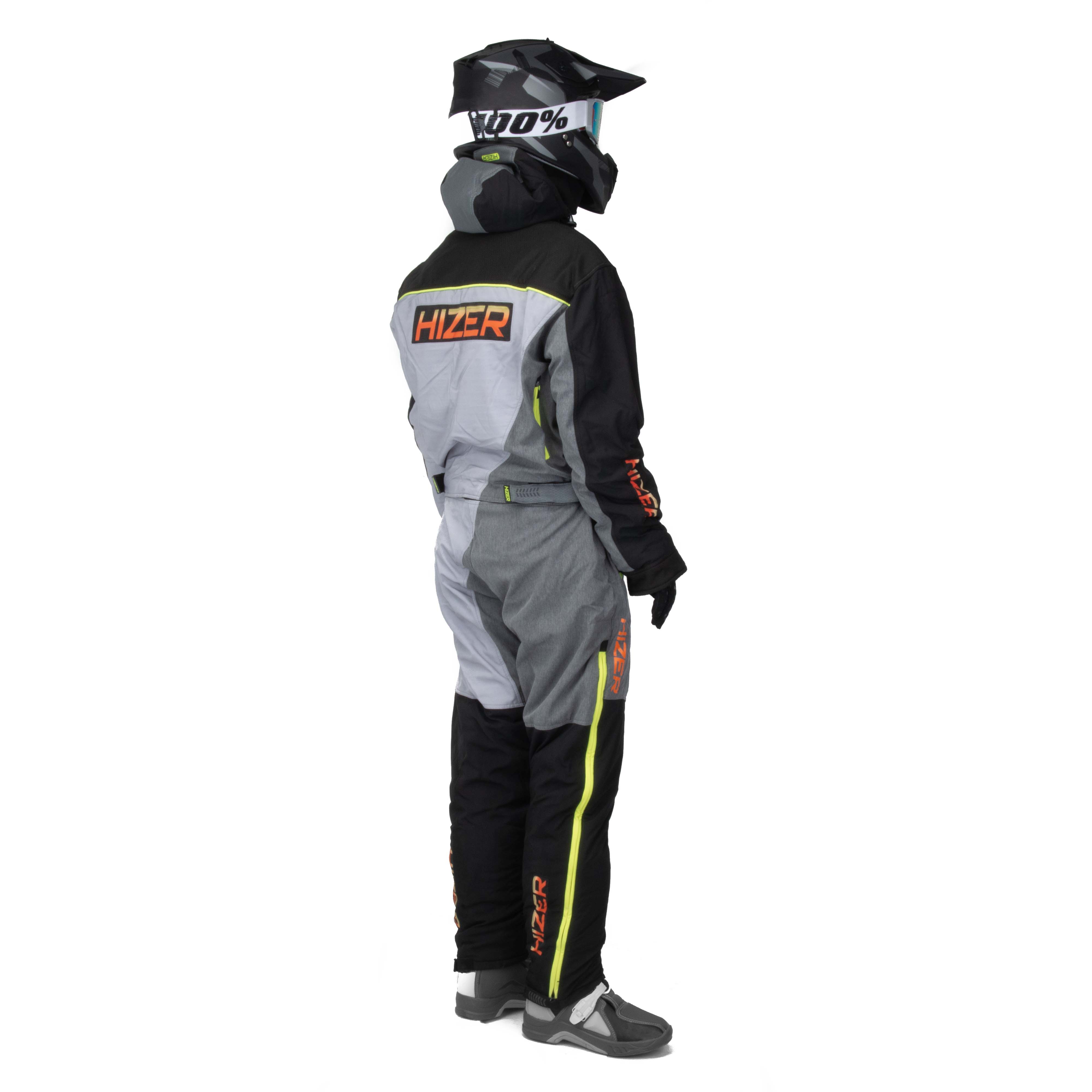 Комбинезон для снегохода HIZER №3 black-gray (текстиль) (XL)