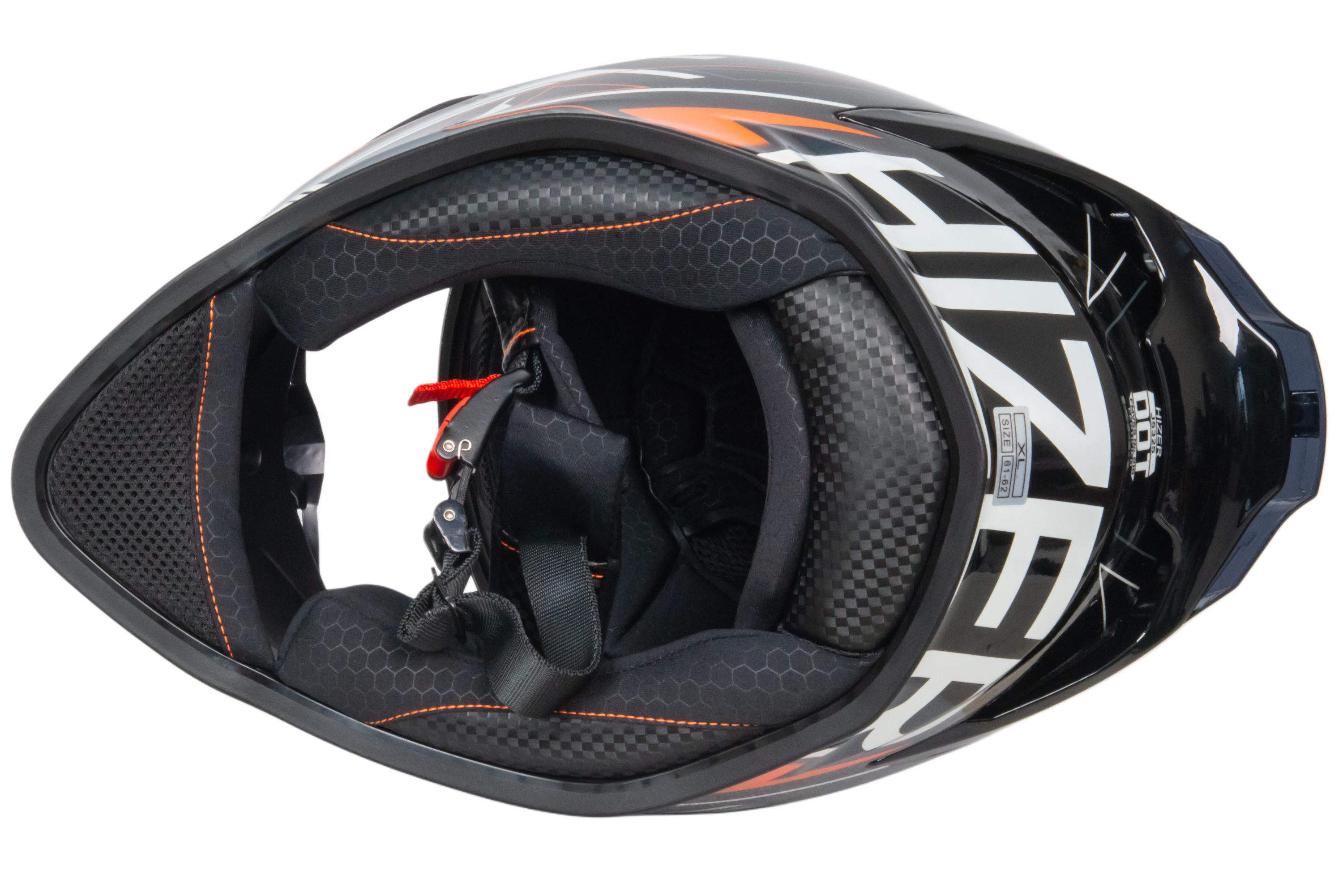 Шлем мото интеграл HIZER J5325 №3 (XL) orange