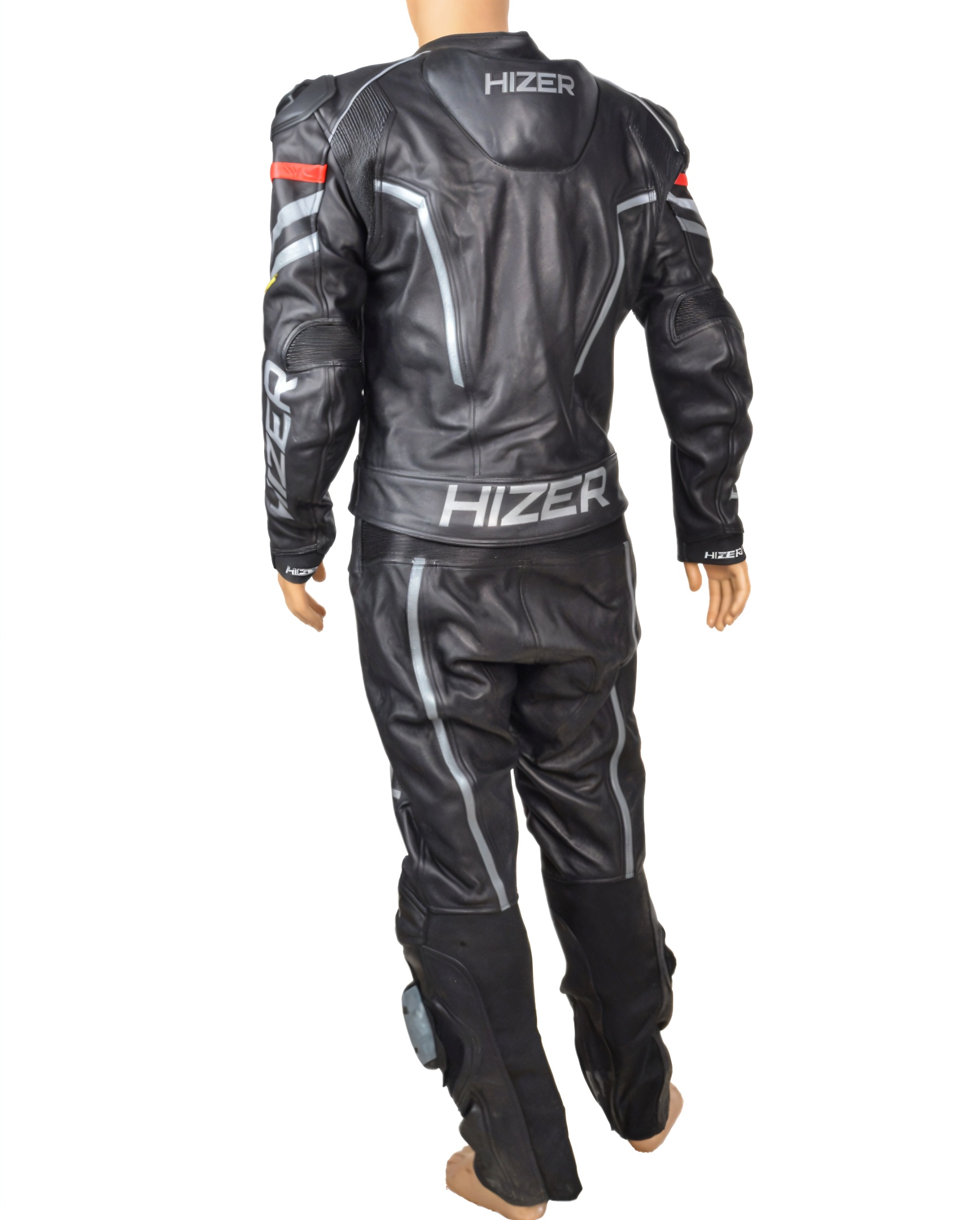 Комбинезон мотоциклетный (кожа) HIZER CE-1070 Gray (S)