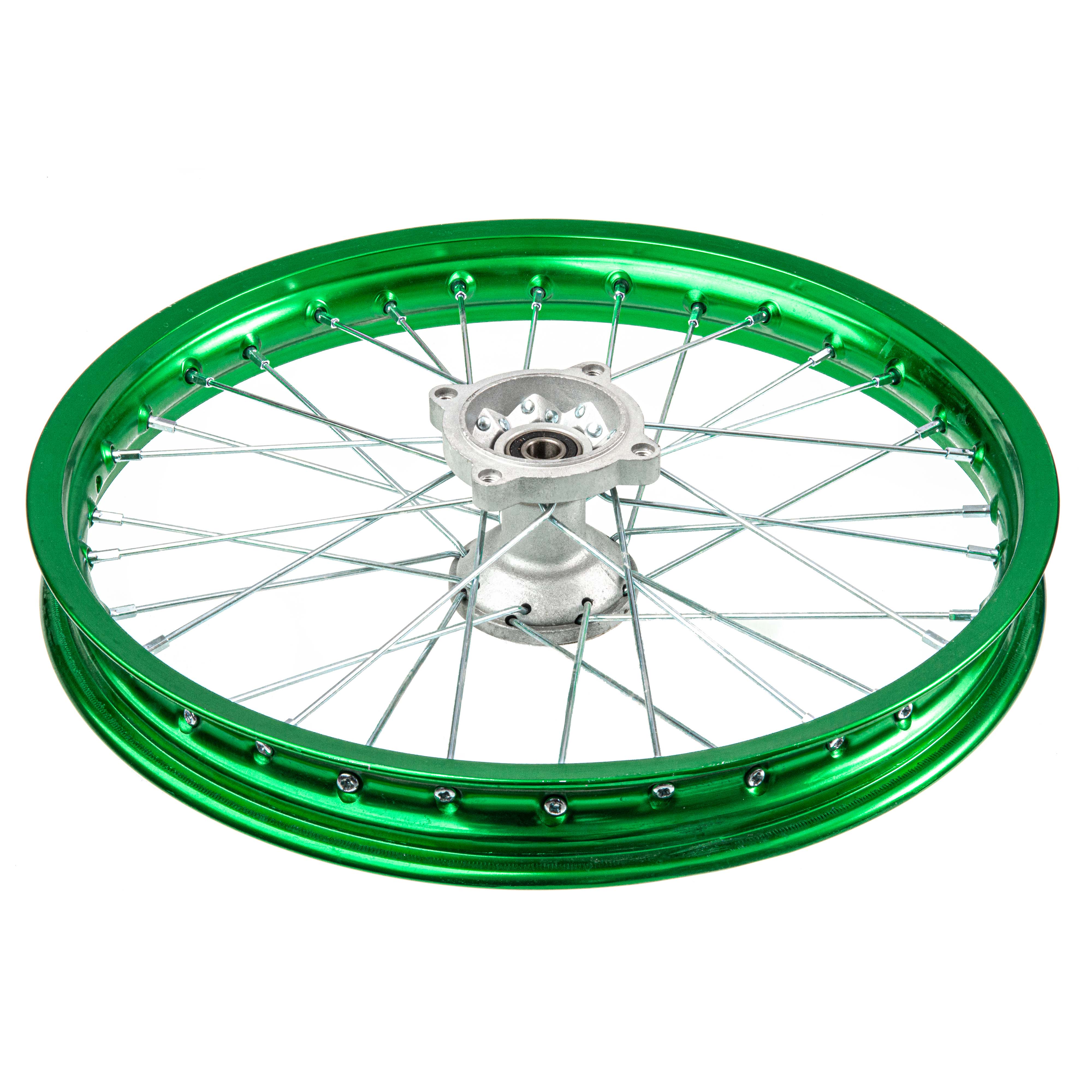 Обод передний 17" (1,60-R17 d=15mm) алюминий/зеленый