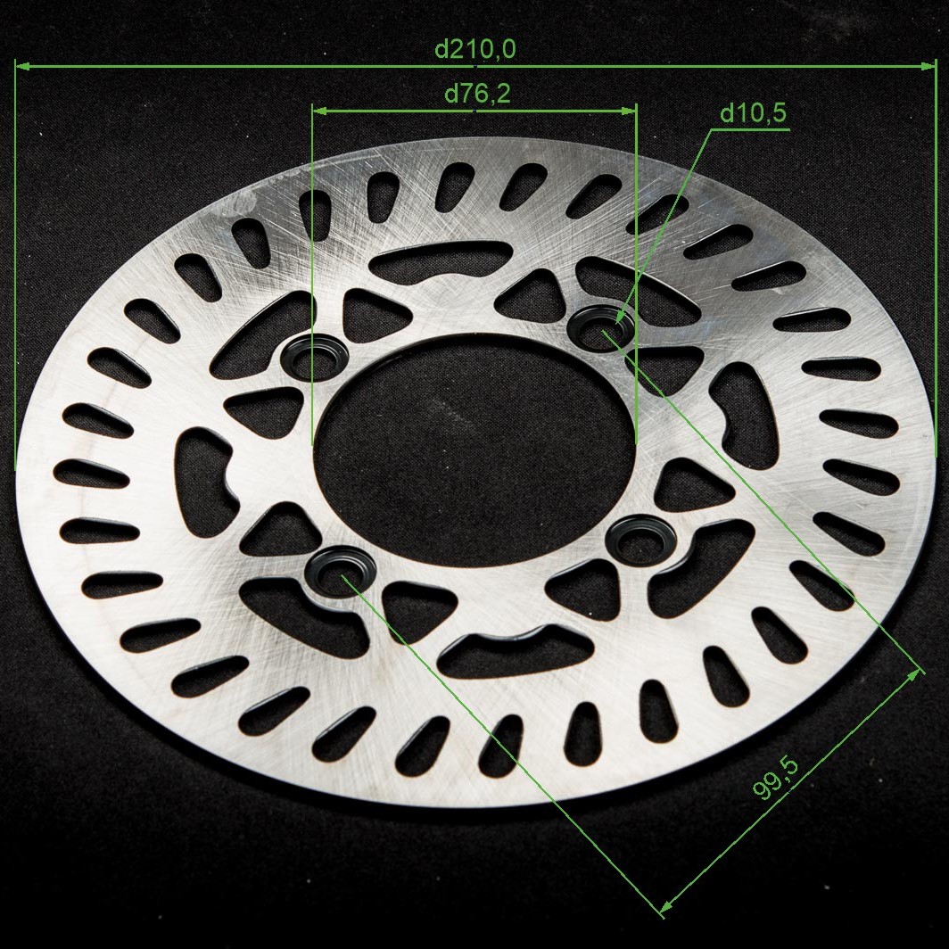 Диск тормозной передний XR125/TTR125 (76,d=210mm)