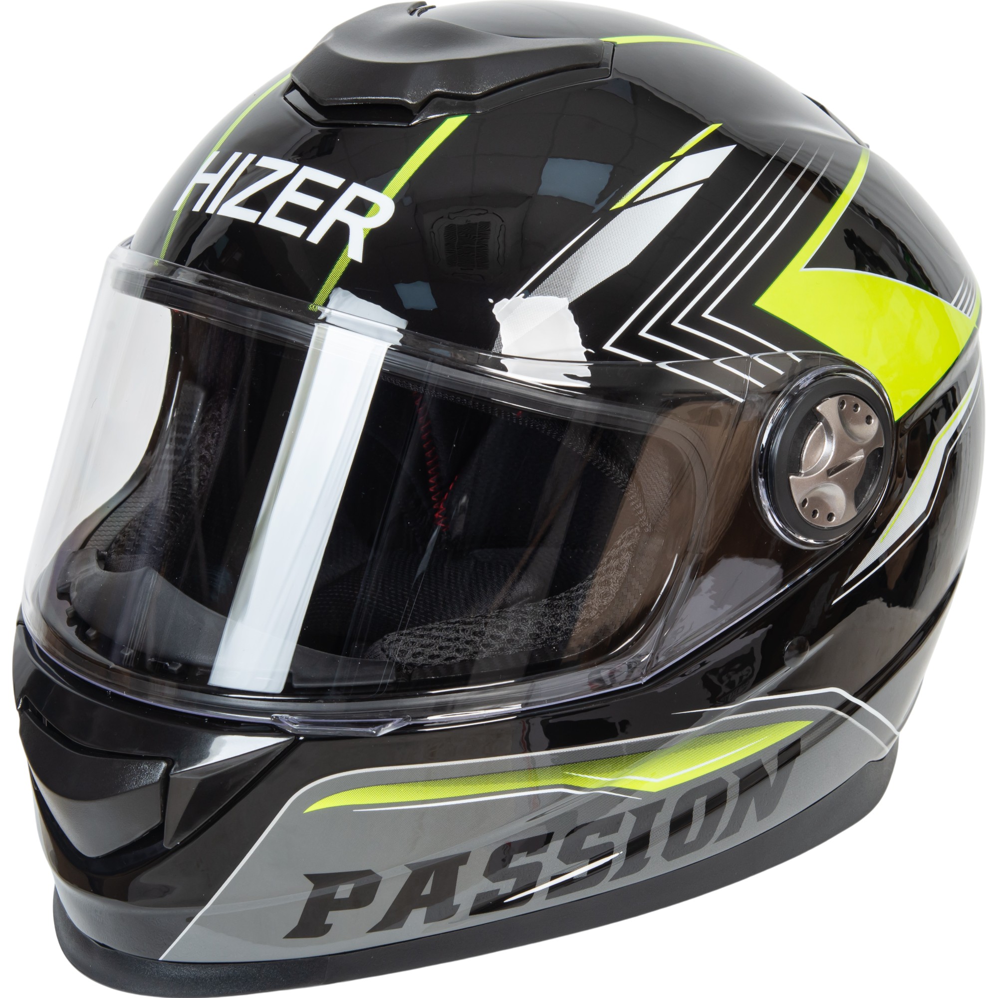 Шлем мото интеграл HIZER B565 №3 (XL)  black/yellow