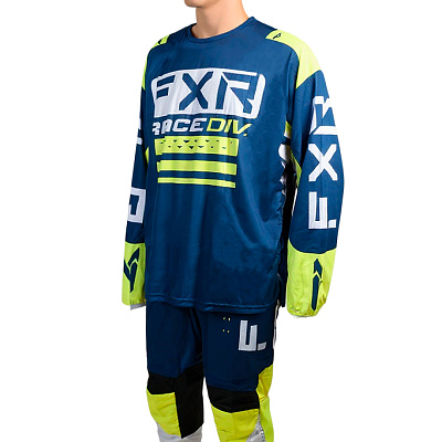 Джерси/футболка для мотокросса FXR №3 (S) blue/yellow/white