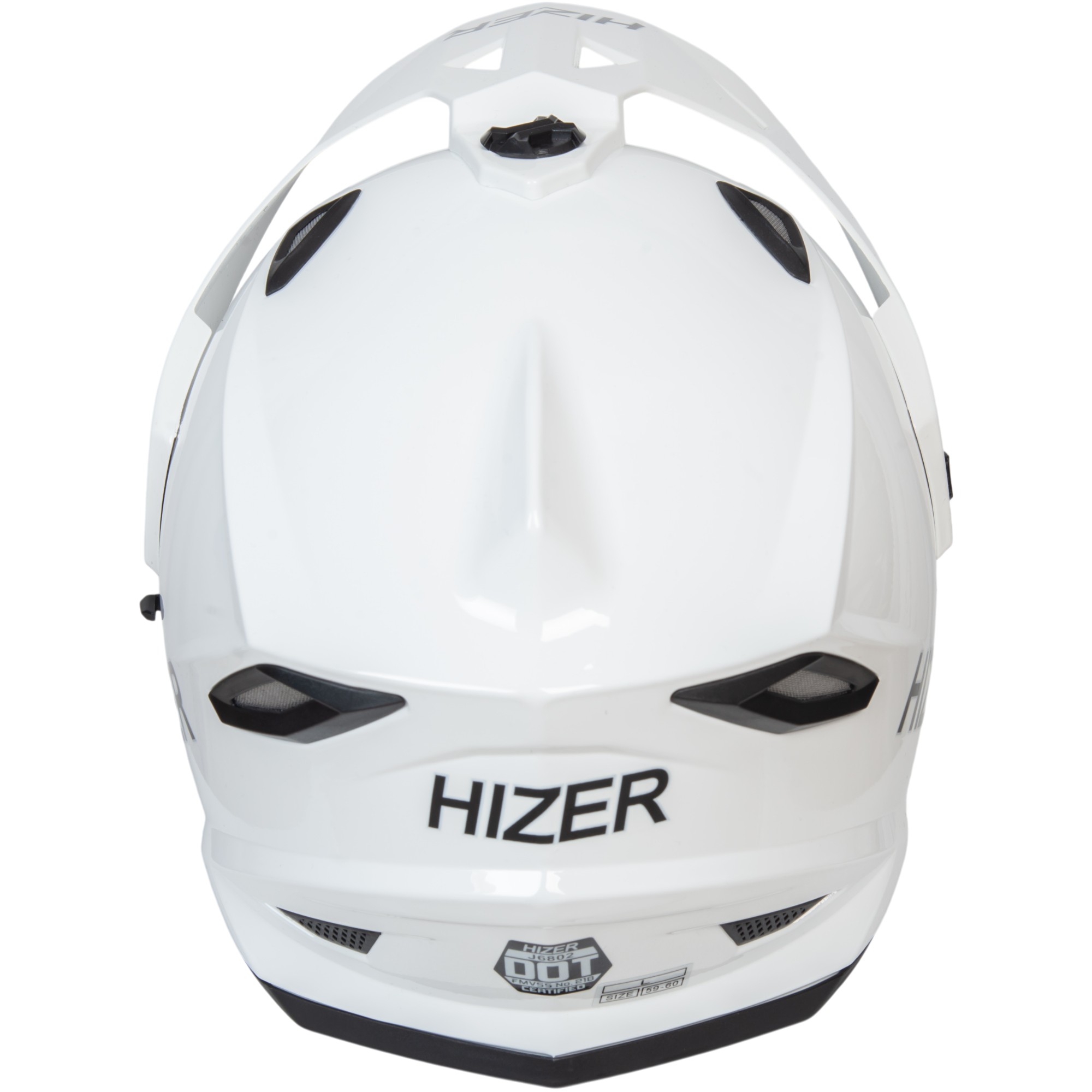 Шлем мото мотард HIZER J6802 №2 (M) white (2 визора)