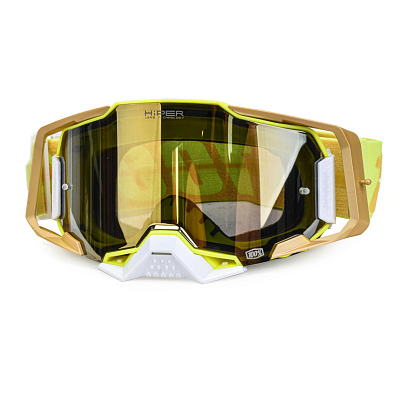 Очки мотокросс 100% №15 yellow/white