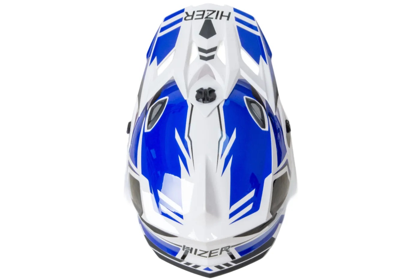 Шлем мото кроссовый HIZER J6801 №6 (XL) white/blue