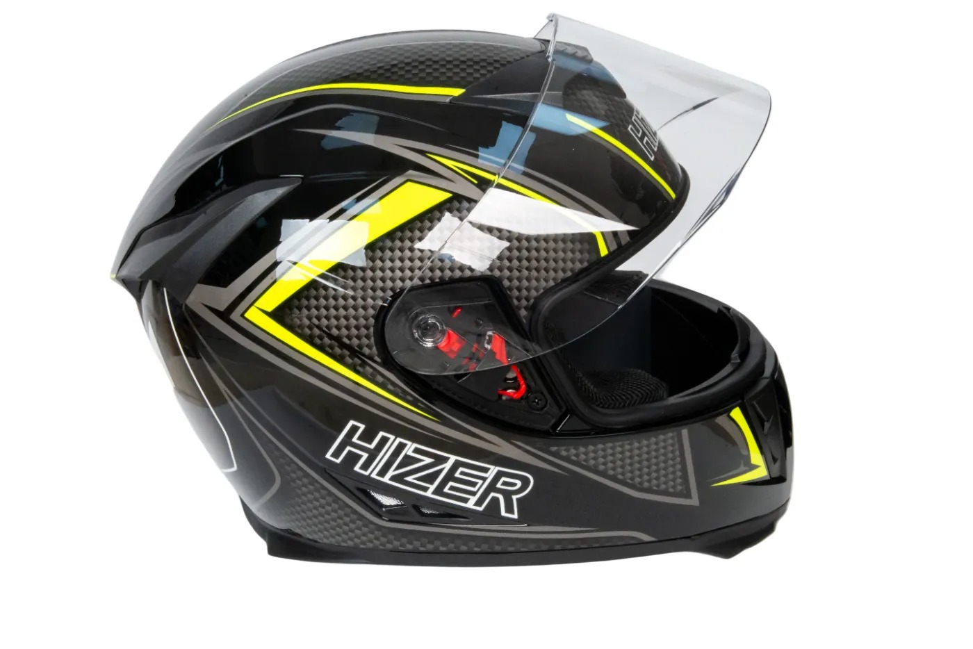 Шлем мото интеграл HIZER J5311 №1 (M)  black/lemon