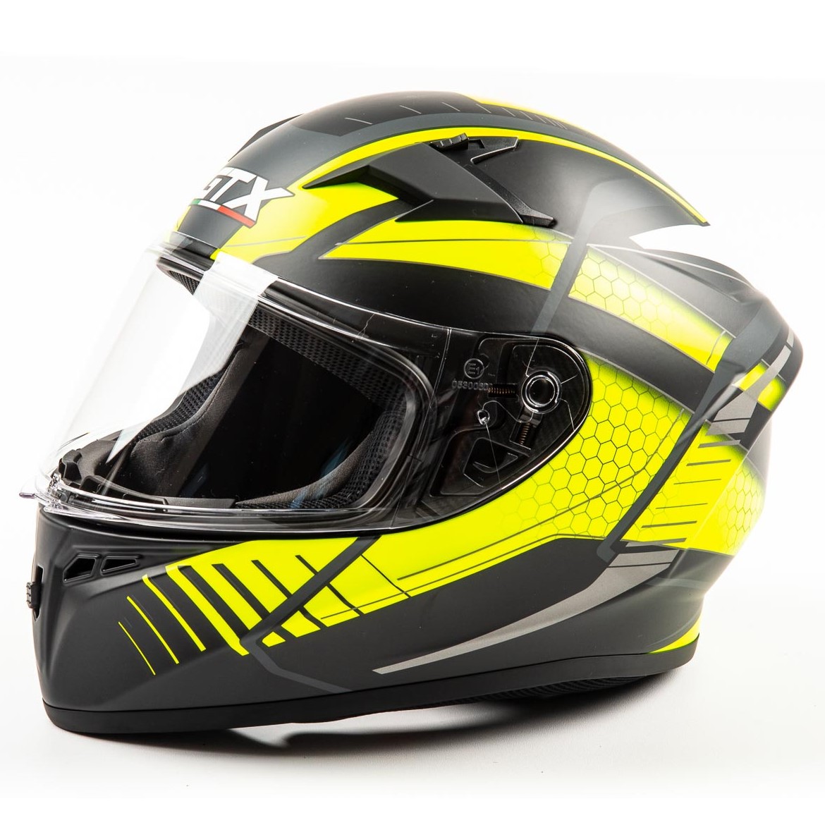 Шлем мото интеграл GTX 578 №1 (L) BLACK/YELLOW GREY