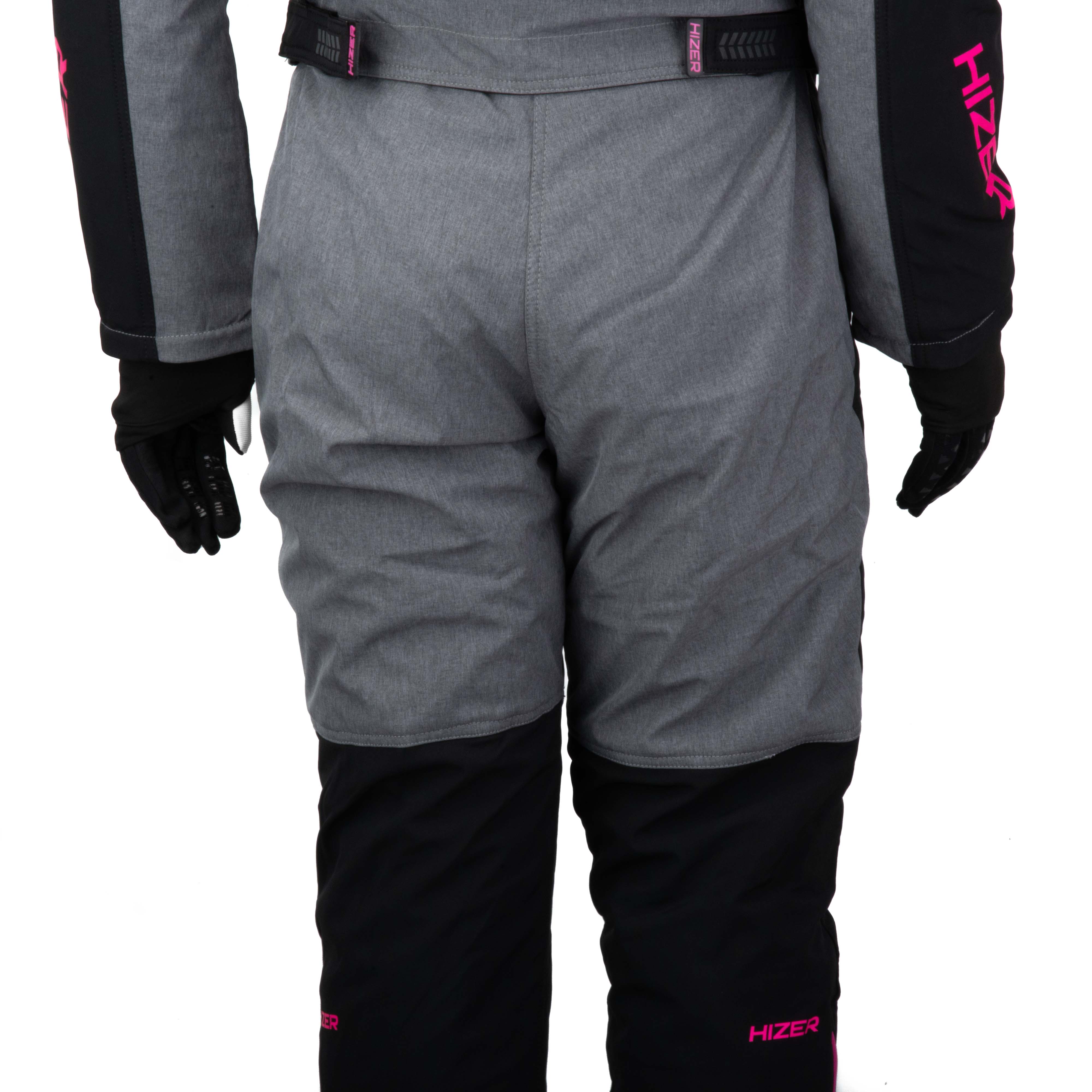Комбинезон для снегохода (женский) HIZER №4 black-gray (текстиль) (S)