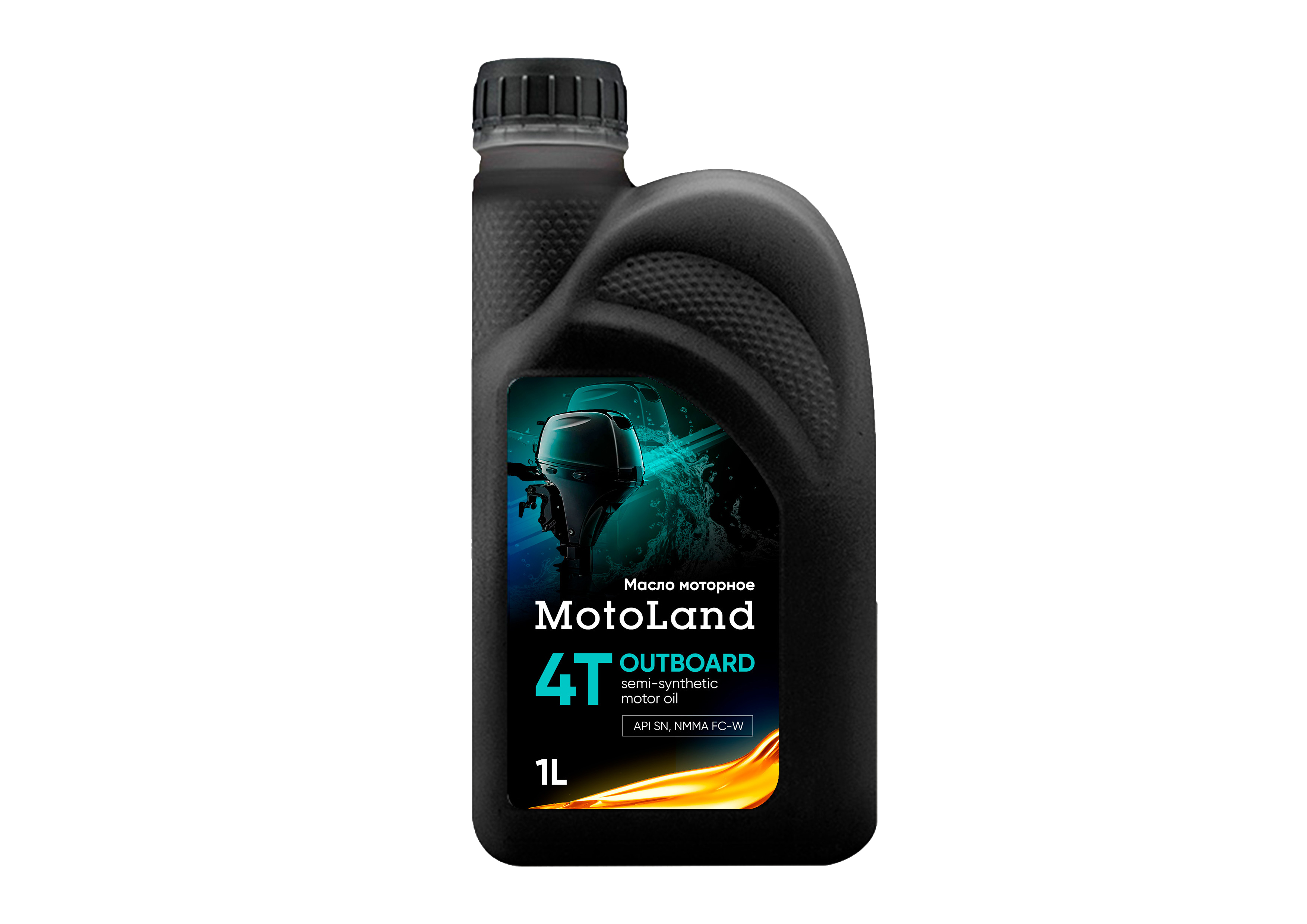 Масло моторное MOTOLAND Outboard 4T 10W-40 FC-W 1л