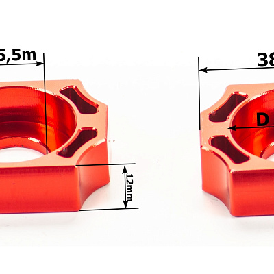 Натяжитель приводной цепи №1 (15mm) CNC красный (компл.)