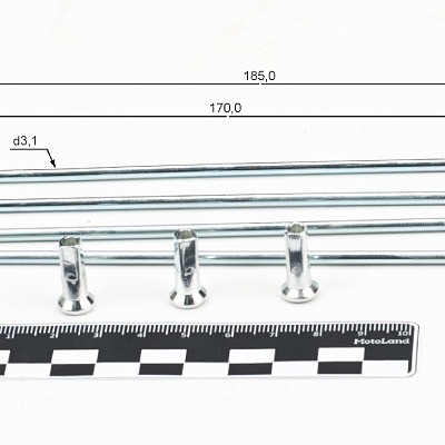 Спицы + ниппель Кросс 17" XR125/TTR125 (185 мм, компл=32шт)