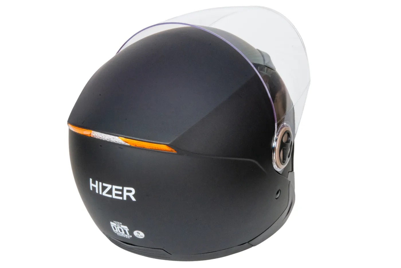 Шлем мото открытый HIZER 219 №2 (M) matte-black