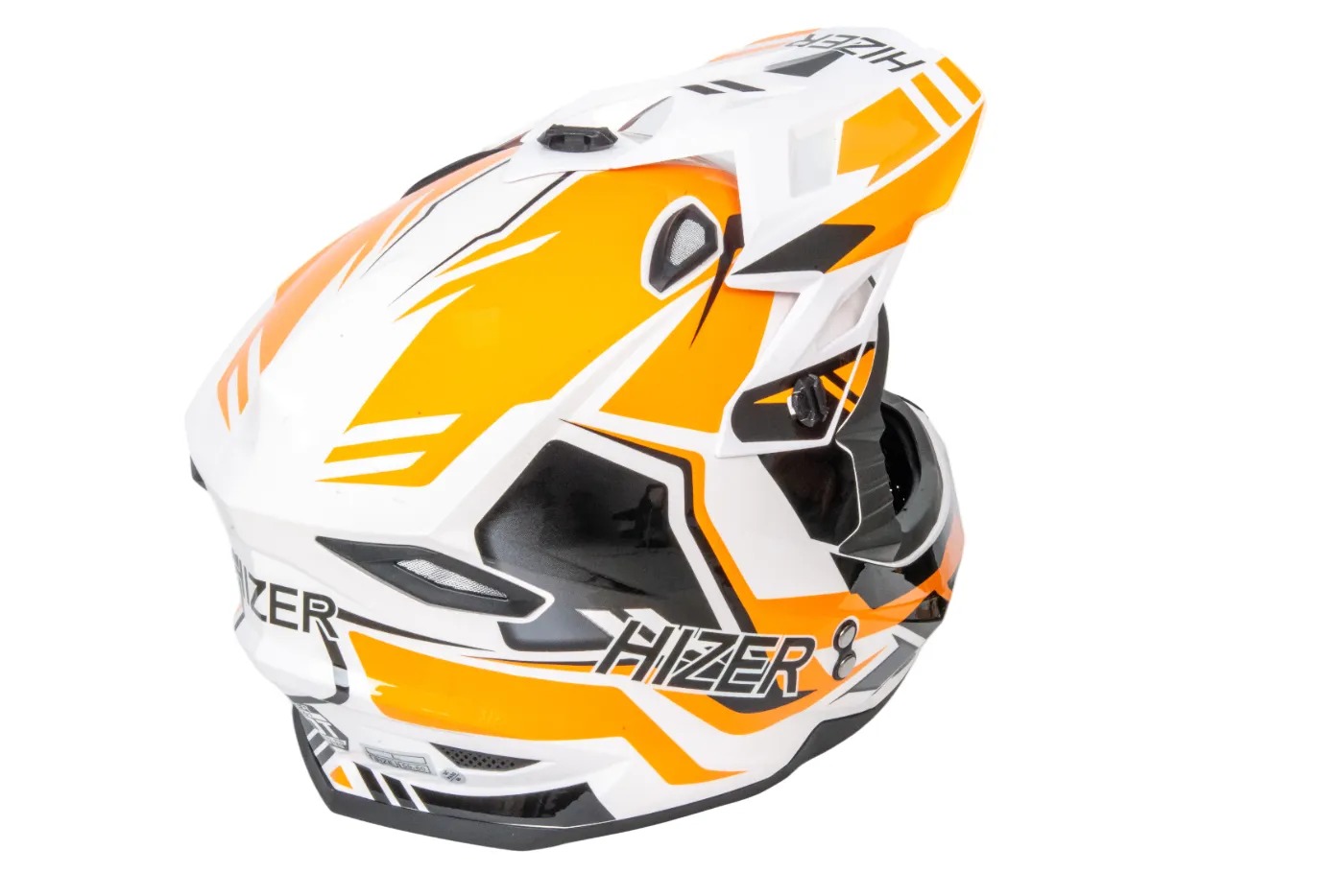 Шлем мото кроссовый HIZER J6801 №7 (XL)  neon yellow 