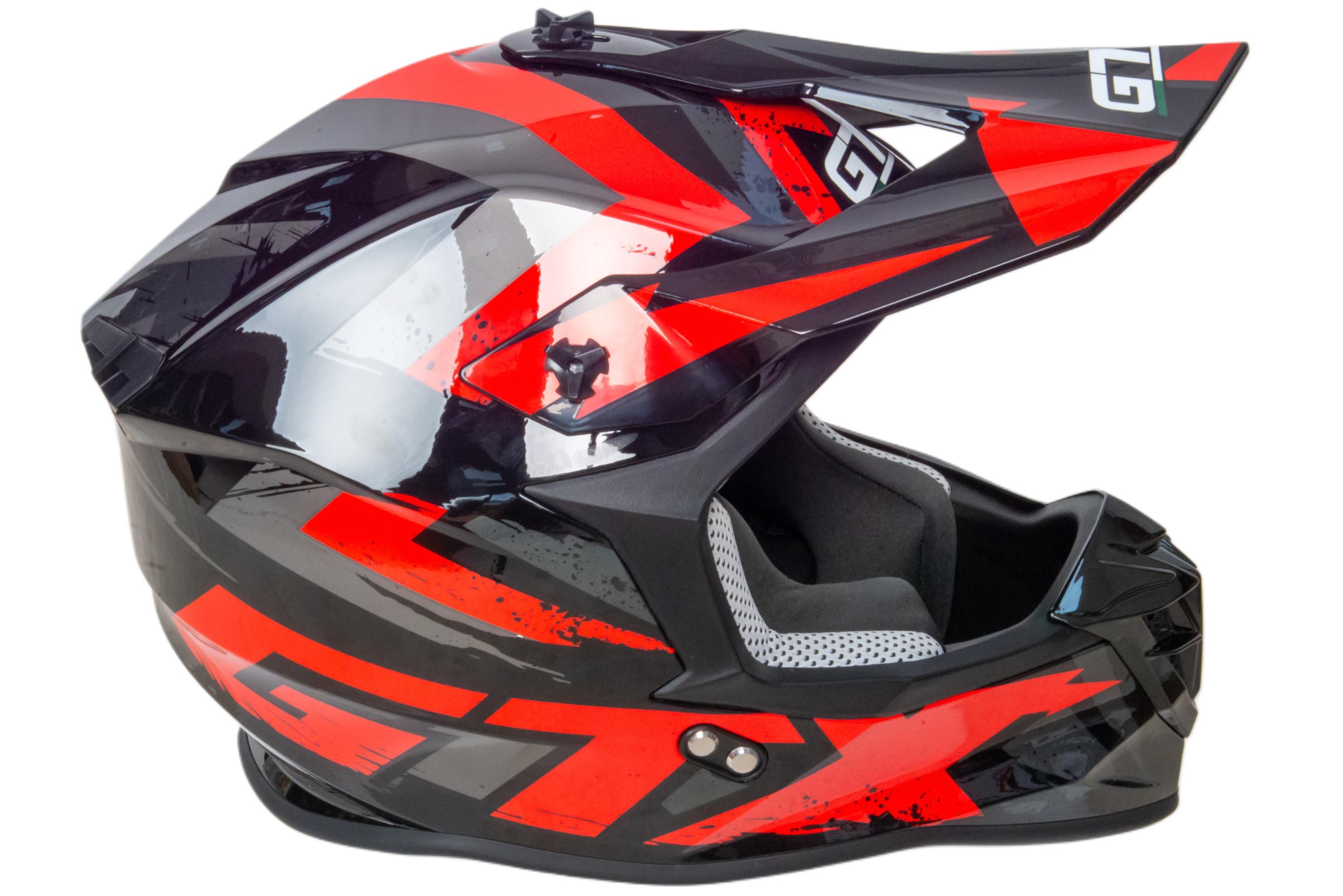 Шлем мото кроссовый GTX 633 №10 (XL) BLACK/RED GREY