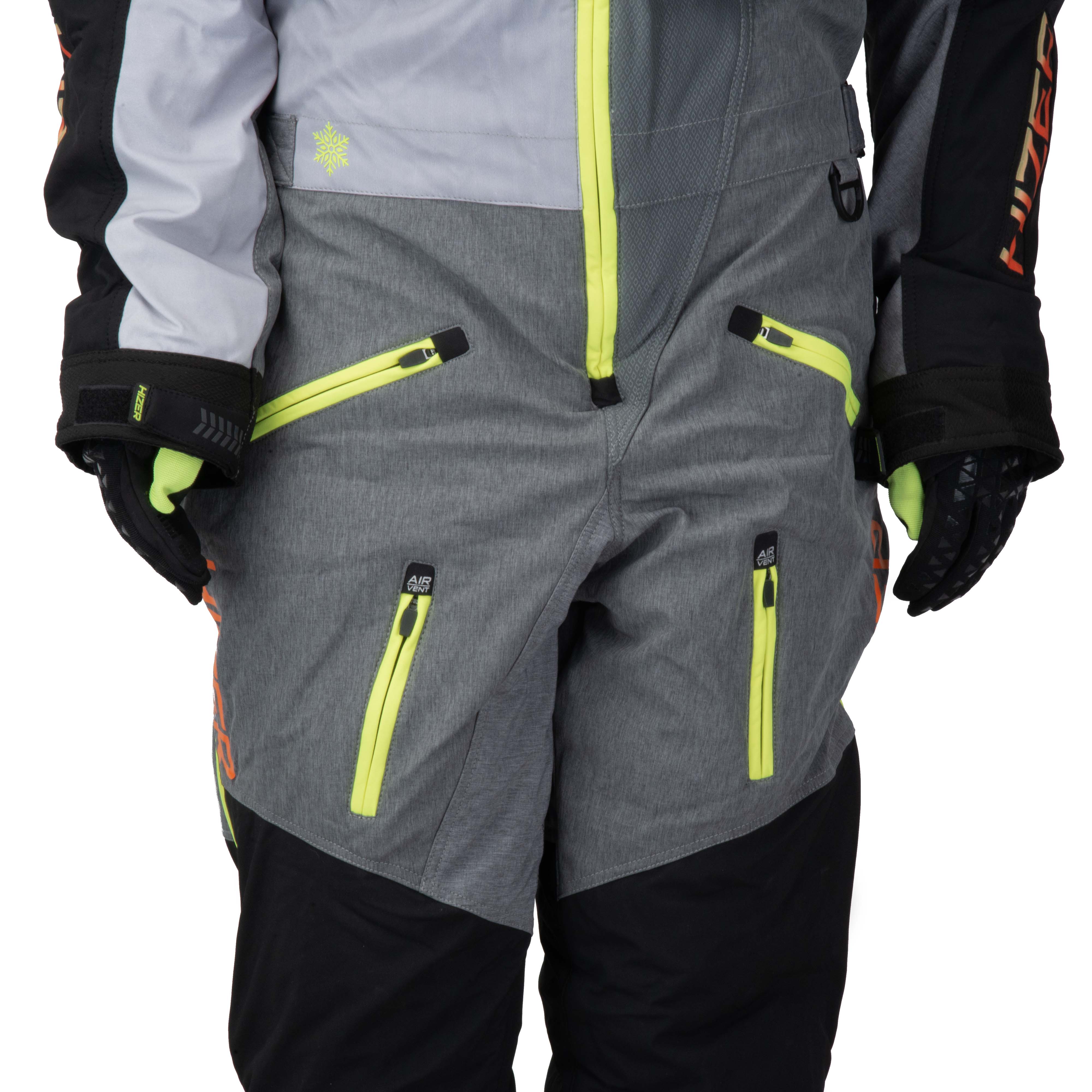 Комбинезон для снегохода HIZER №3 black-gray (текстиль) (XL)
