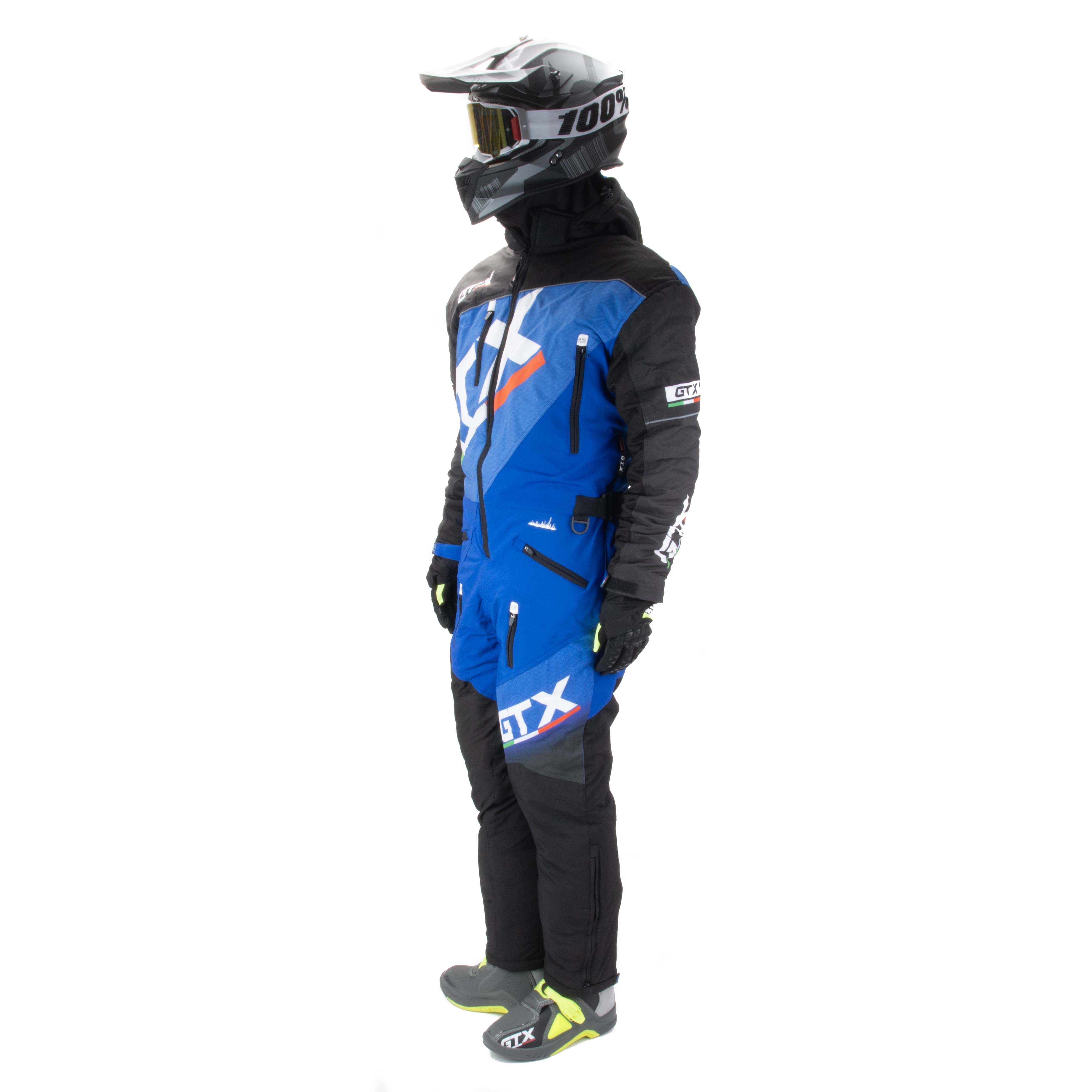 Комбинезон для снегохода GTX №1 black-blue (текстиль) (L)