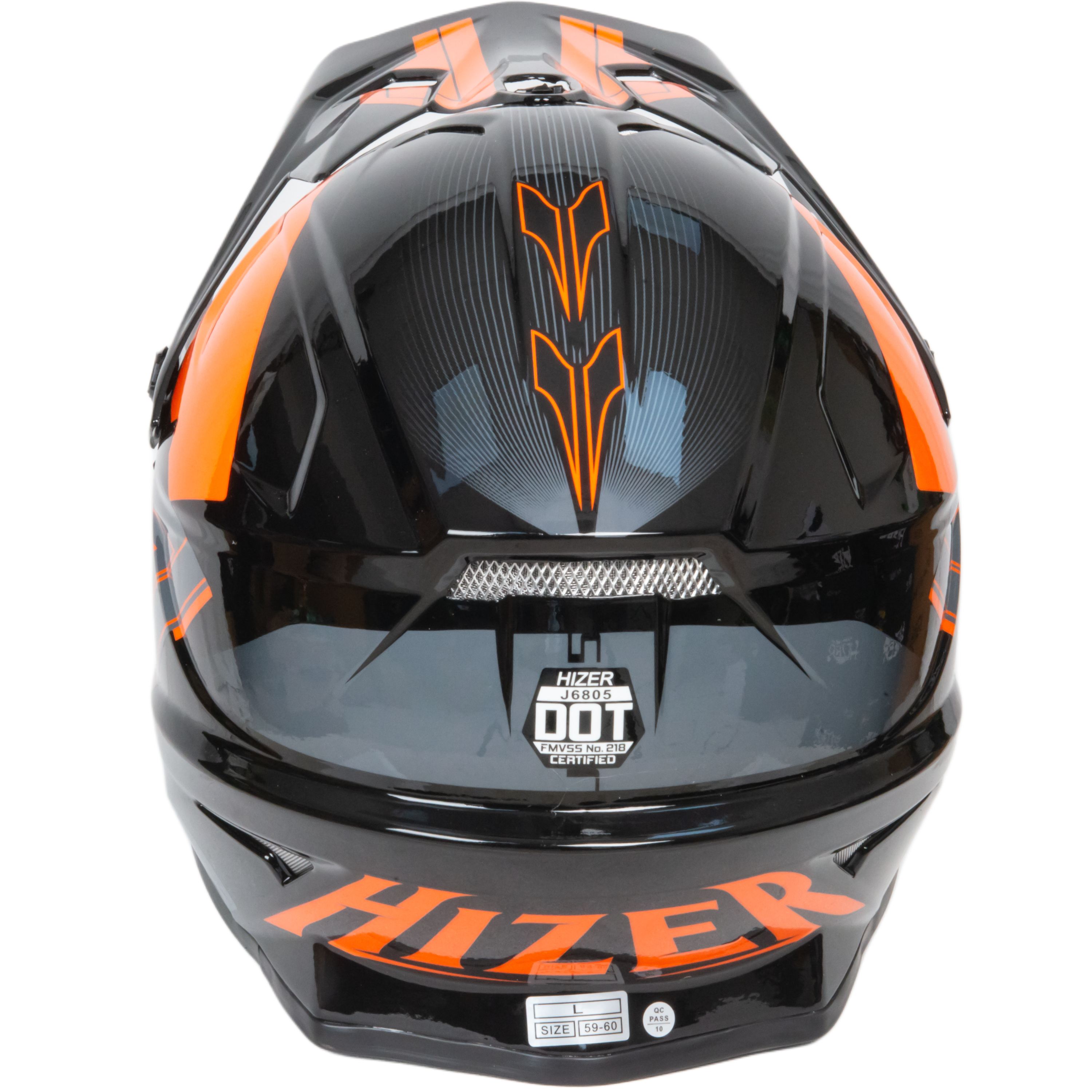 Шлем мото кроссовый HIZER J6805 №5 (S) orange
