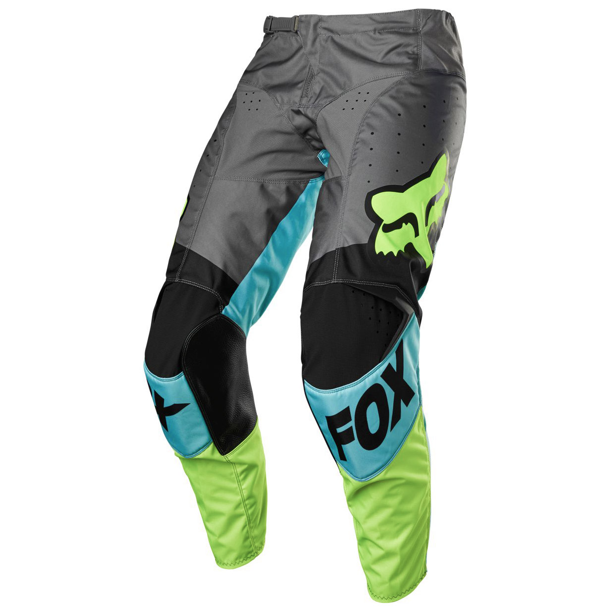 Штаны для мотокросса (детские) FOX №1 / Grey/Neon-Green (рост 145-155 см)