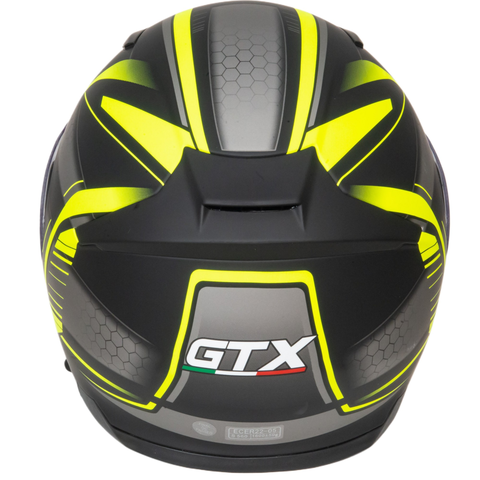 Шлем мото модуляр GTX 550 №3 (L) BLACK/FLUO YELLOW GREY (2 визора)