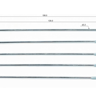Спицы + ниппель Кросс 14" XR125/TTR125 (D=3.1 мм, L=156 мм, компл=32шт)