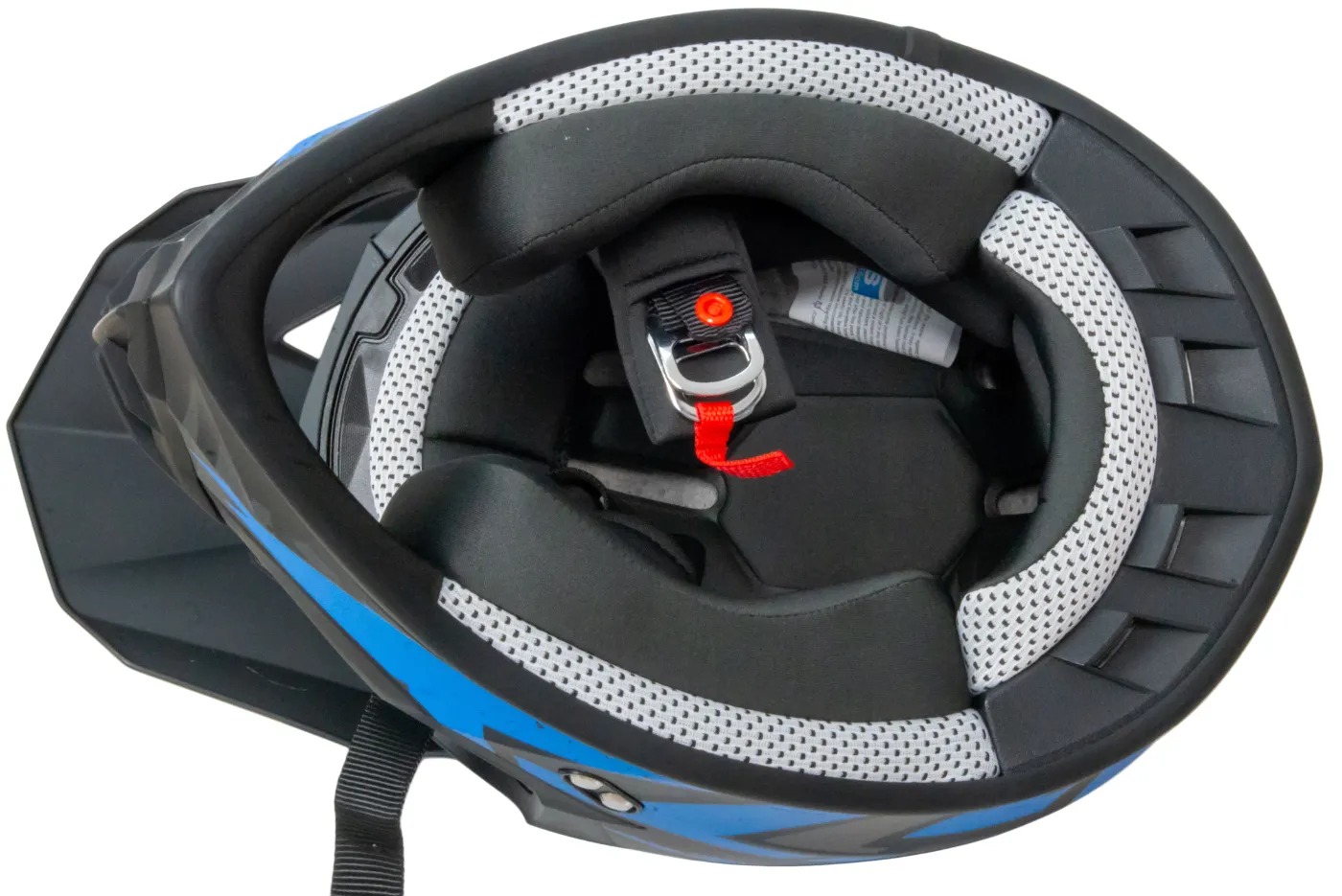 Шлем мото кроссовый GTX 633 №9 (L) BLACK/BLUE GREY