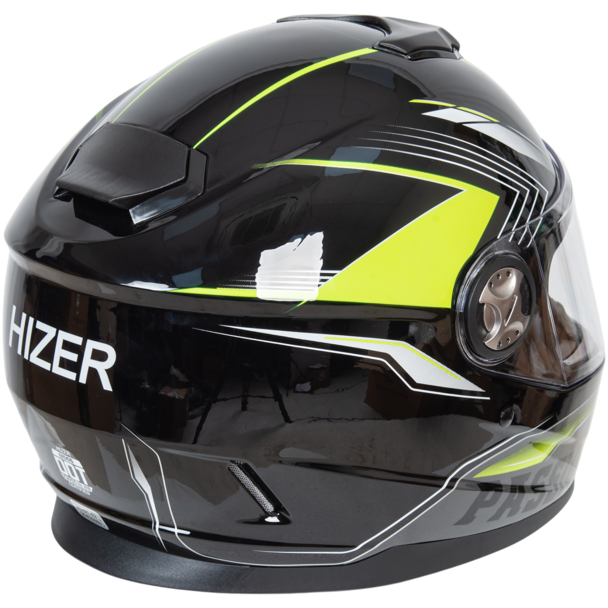 Шлем мото интеграл HIZER B565 №3 (S)  black/yellow
