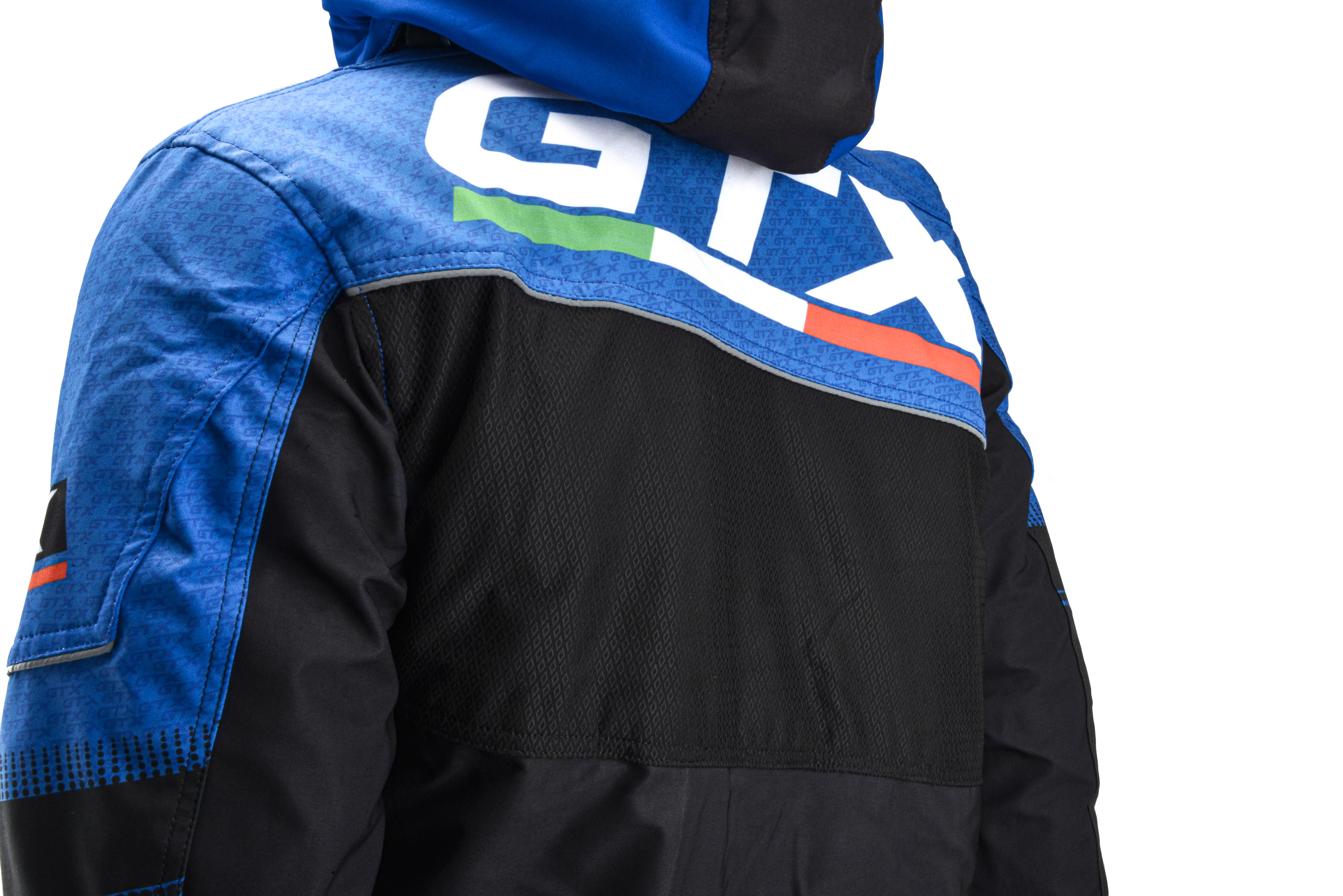 Куртка для снегохода GTX №1 black-blue (текстиль) (L)