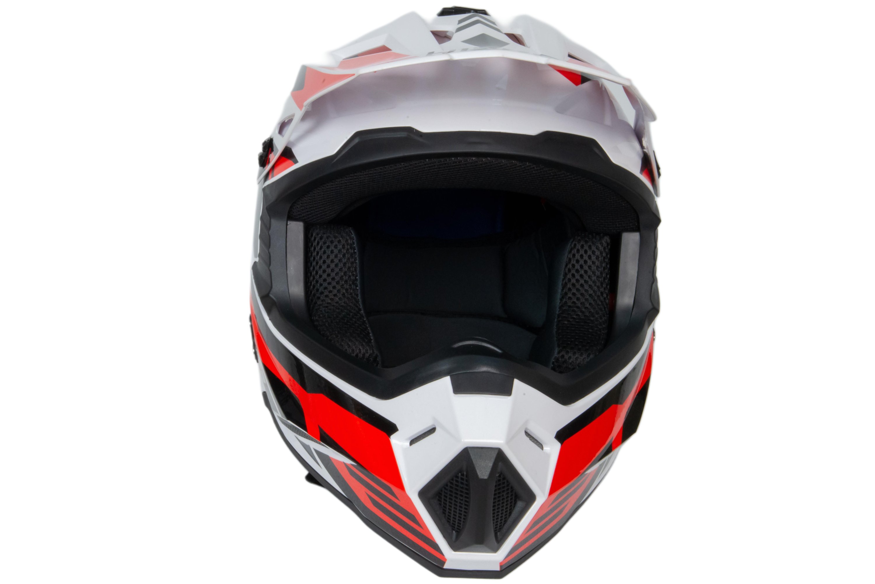 Шлем мото кроссовый HIZER J6801 №5 (S) white/red
