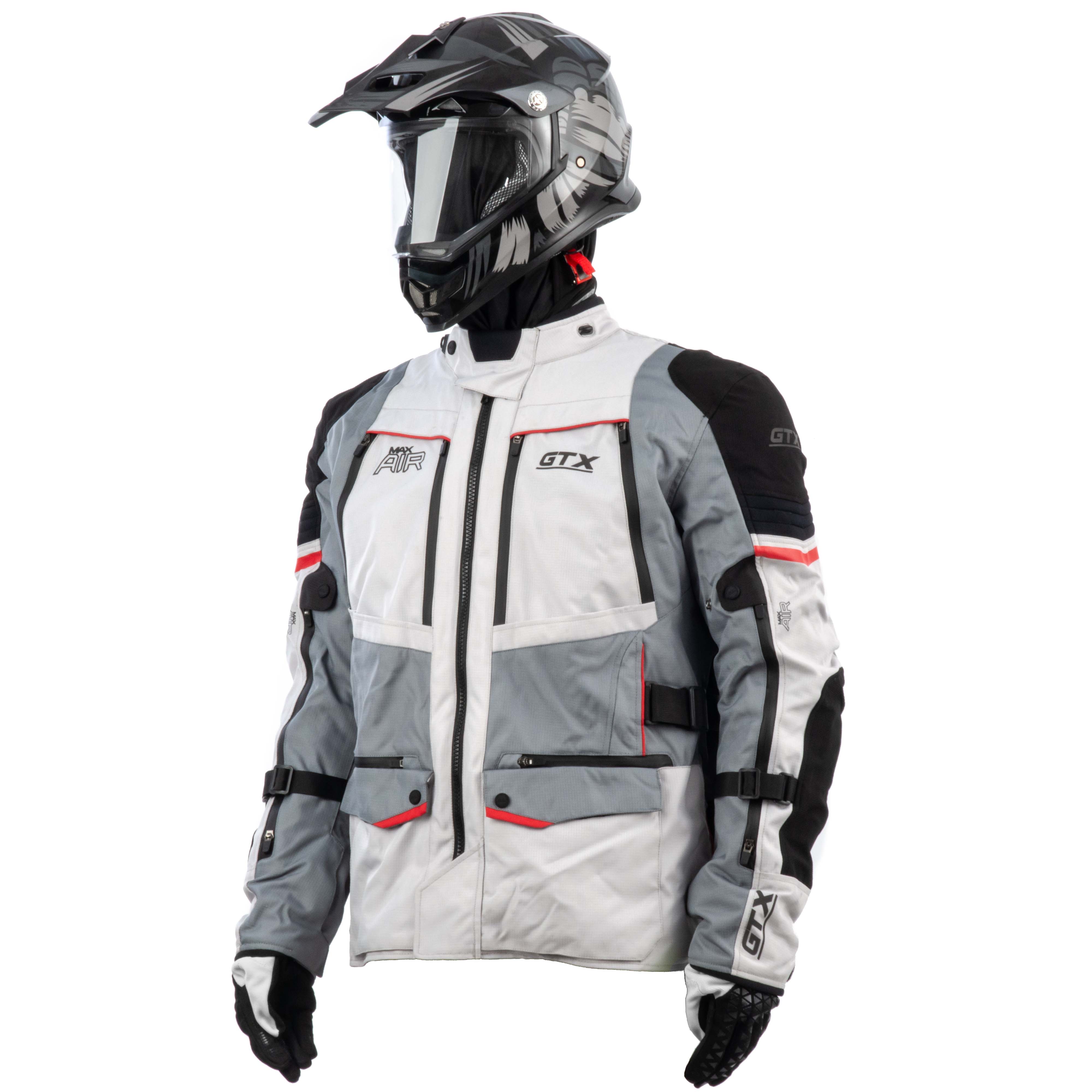 Куртка мотоциклетная (текстиль) GTX EJ-2405 LIGHT GREY (XL)