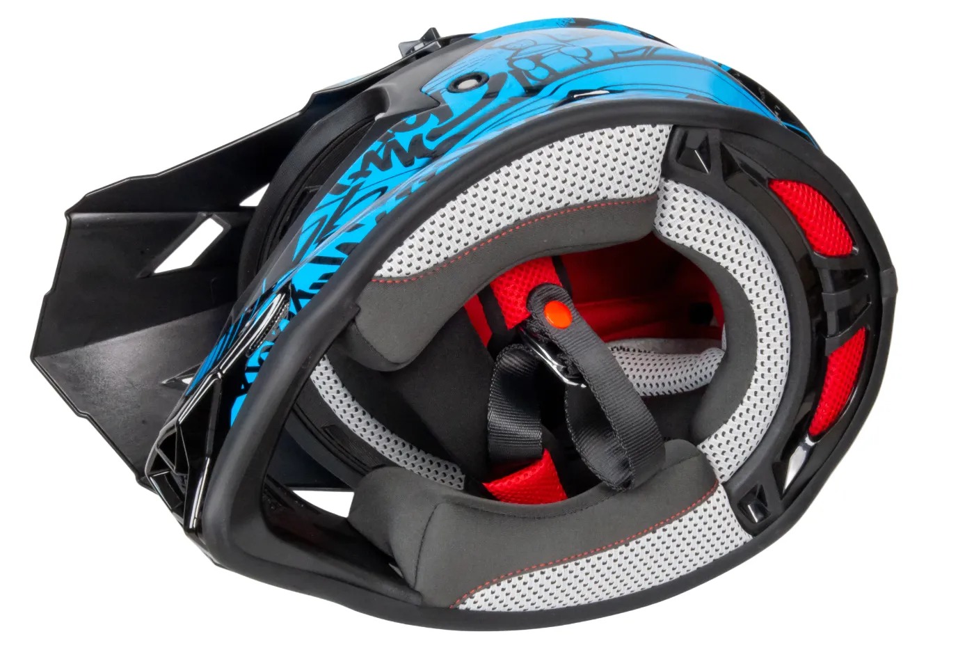 Шлем мото кроссовый GTX 632S №3 (M) BLACK / BLUE детский (51-52)