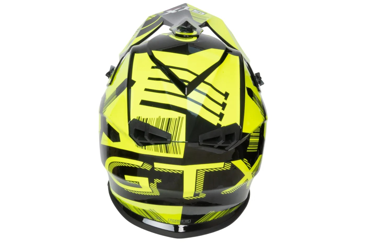 Шлем мото кроссовый GTX 633 №6 (S) BLACK/FLUO YELLOW
