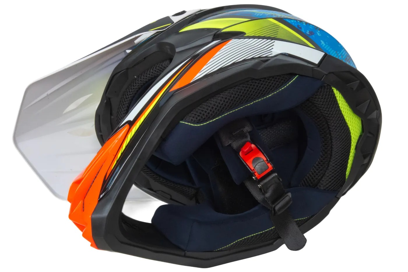 Шлем мото кроссовый HIZER J6803 №4 (S) BLACK/BLUE
