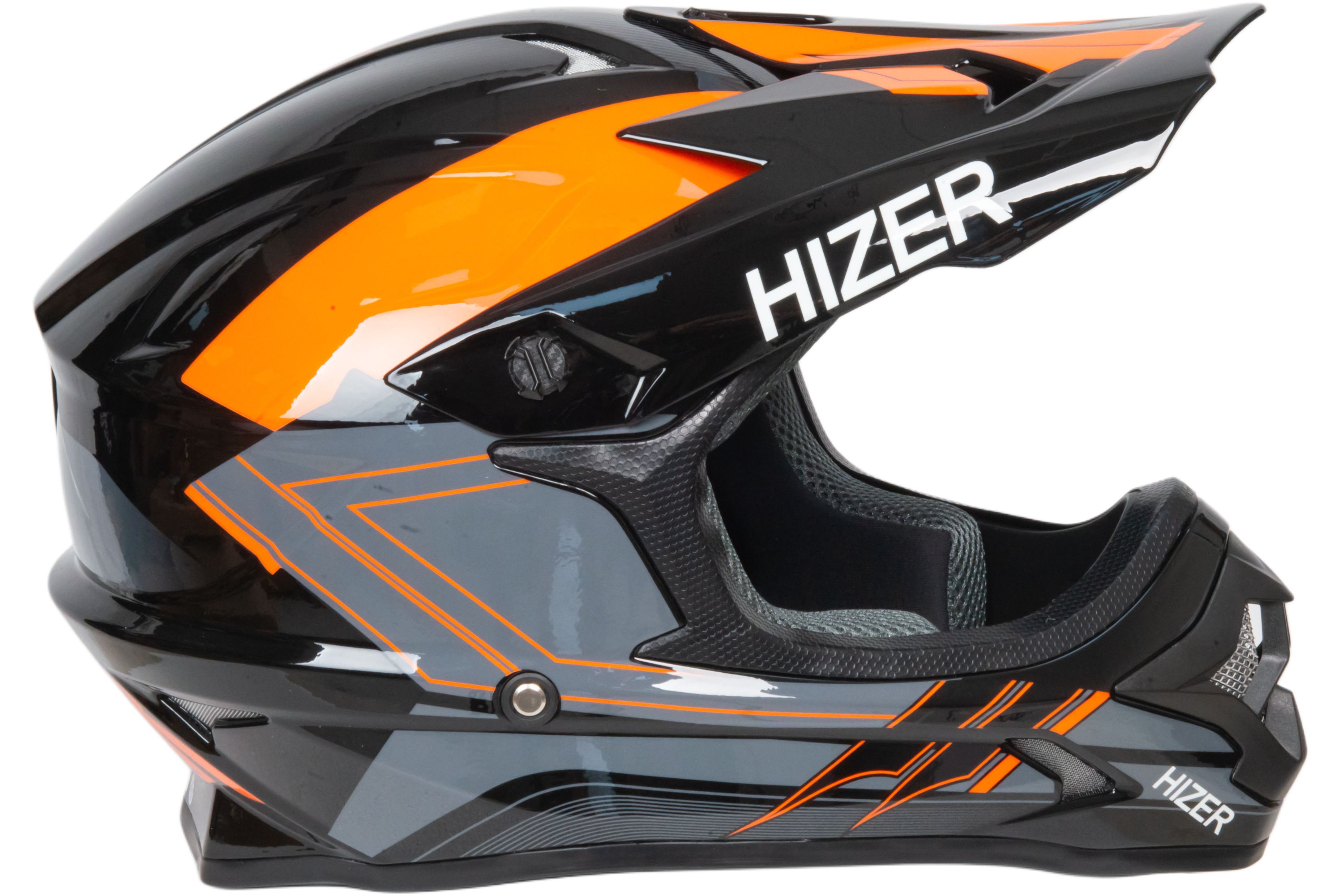 Шлем мото кроссовый HIZER J6805 №5 (S) orange