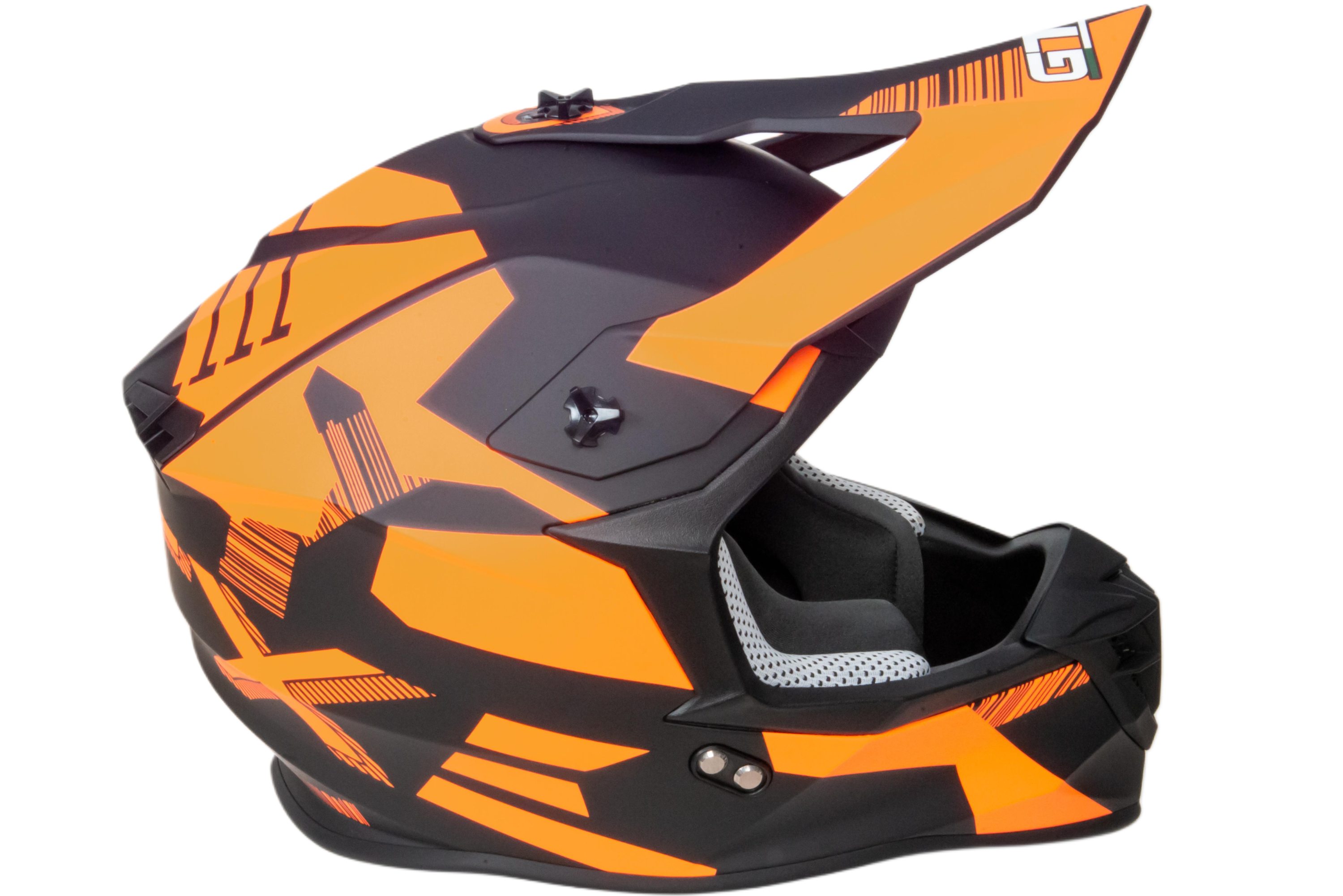 Шлем мото кроссовый GTX 633 №5 (M) BLACK/FLUO ORANGE