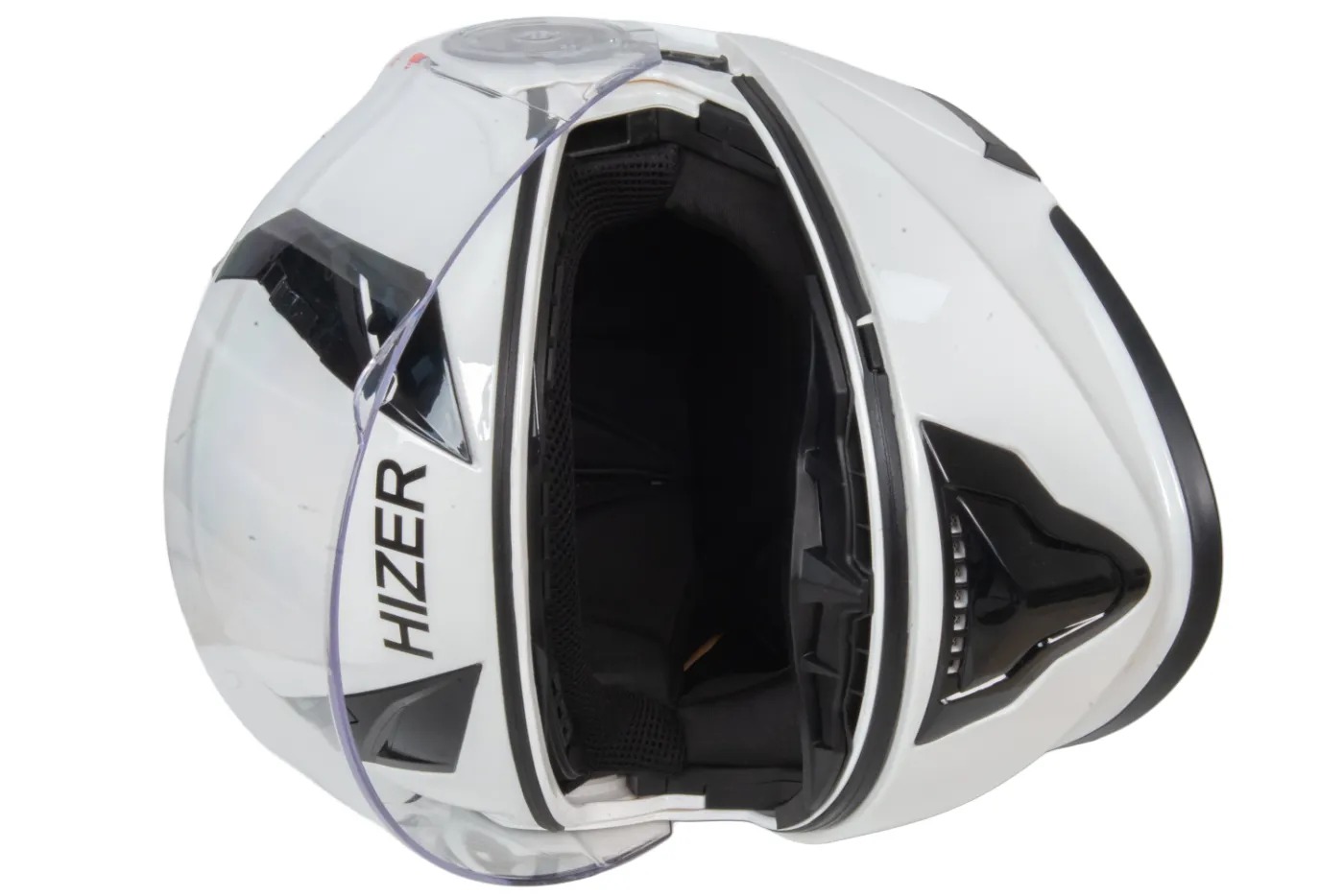 Шлем мото модуляр HIZER 627 (L) white (2 визора)