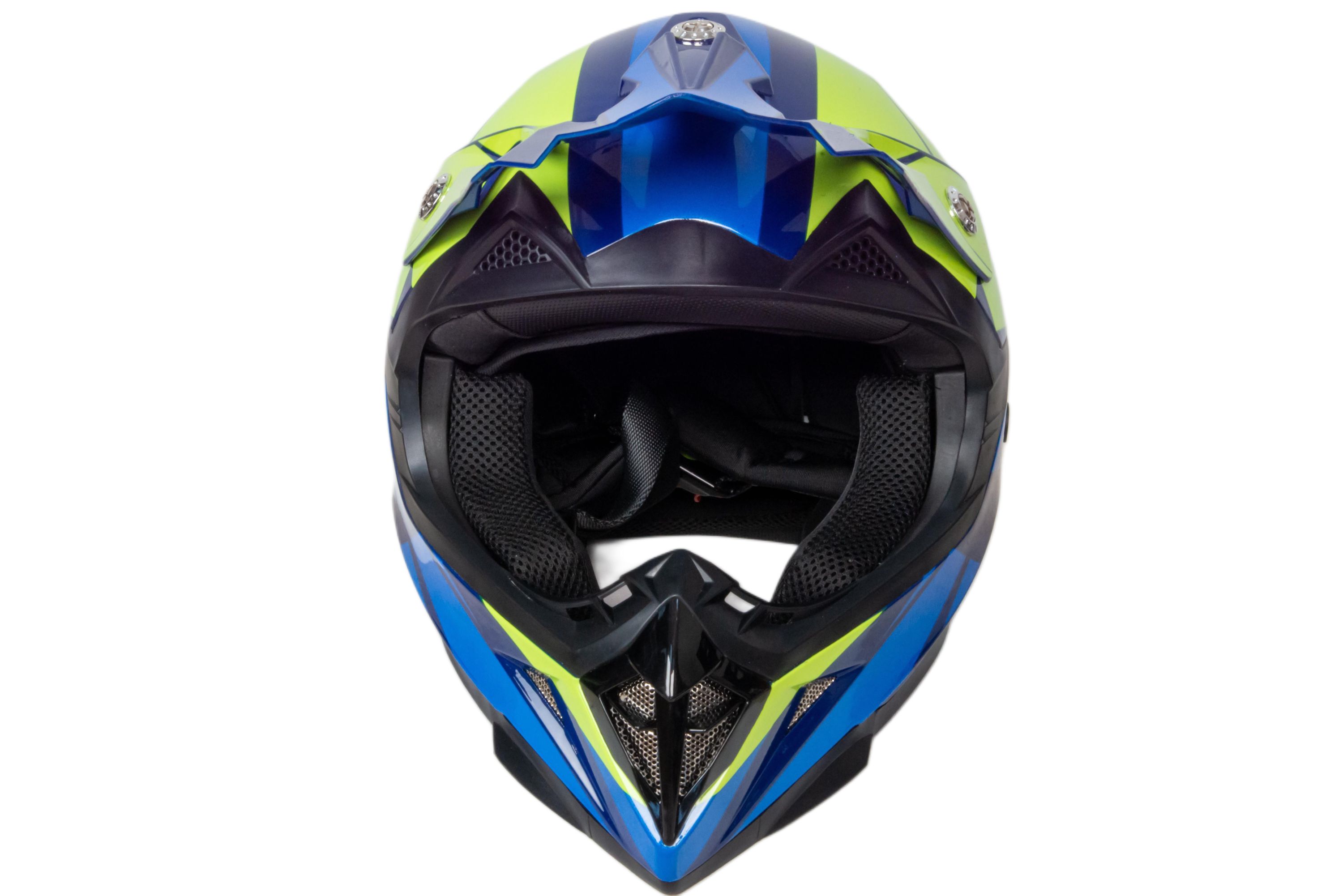 Шлем мото кроссовый HIZER 915 №6 (XL) havy/neon/yellow/blue