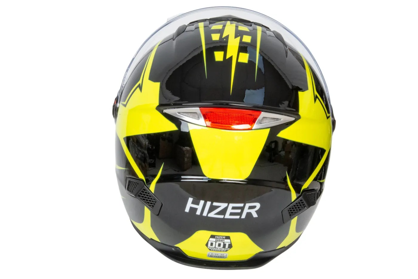 Шлем мото интеграл HIZER B561 №1 (L)  black/yellow