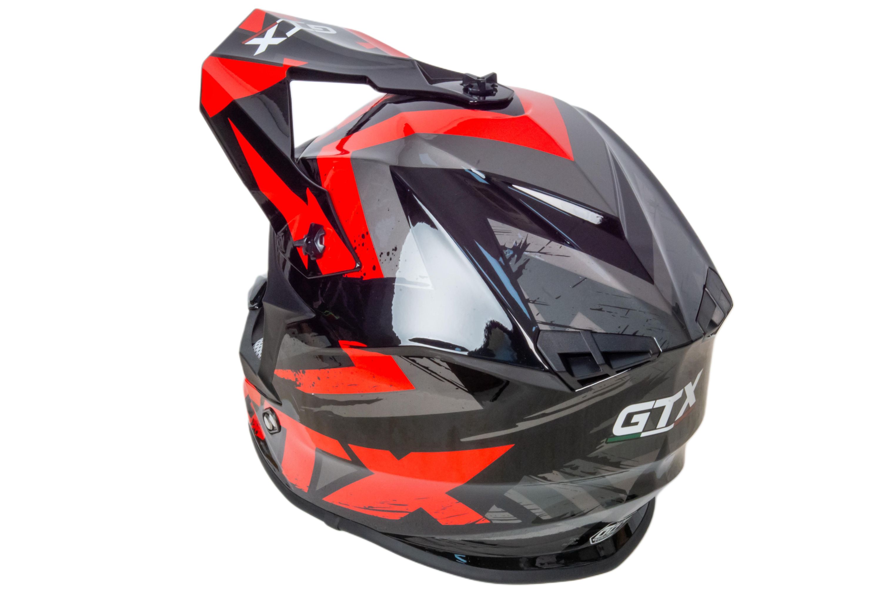 Шлем мото кроссовый GTX 633 №10 (XL) BLACK/RED GREY